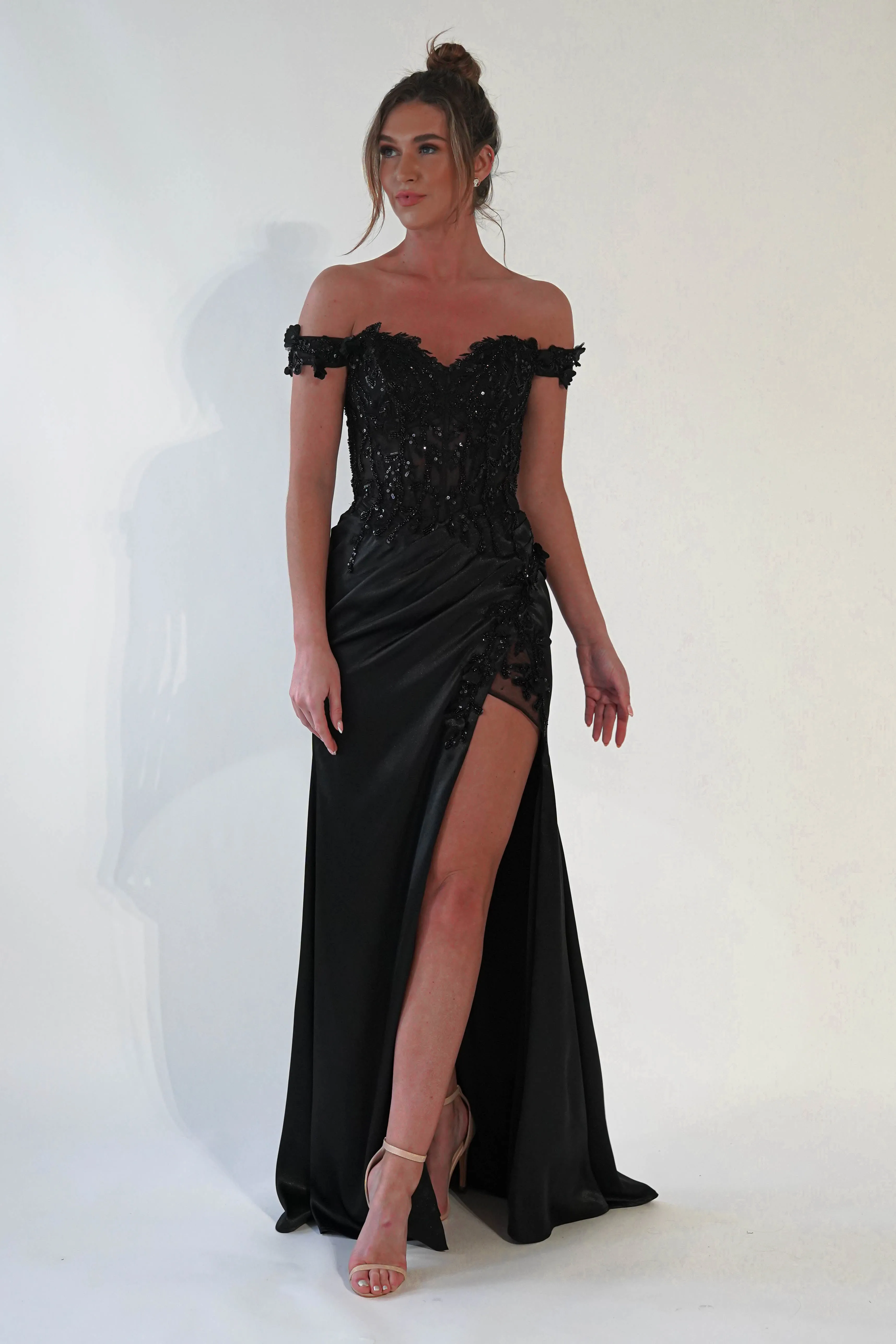Khacy Embellished Gown  dress,evening dress,graduation dress,party dress,birthday dress,beautiful dress,dress,summer dress,beautiful dressBlack