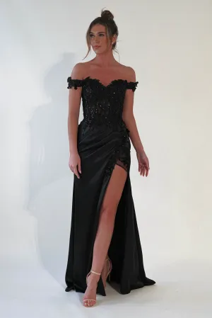 Khacy Embellished Gown  dress,evening dress,graduation dress,party dress,birthday dress,beautiful dress,dress,summer dress,beautiful dressBlack