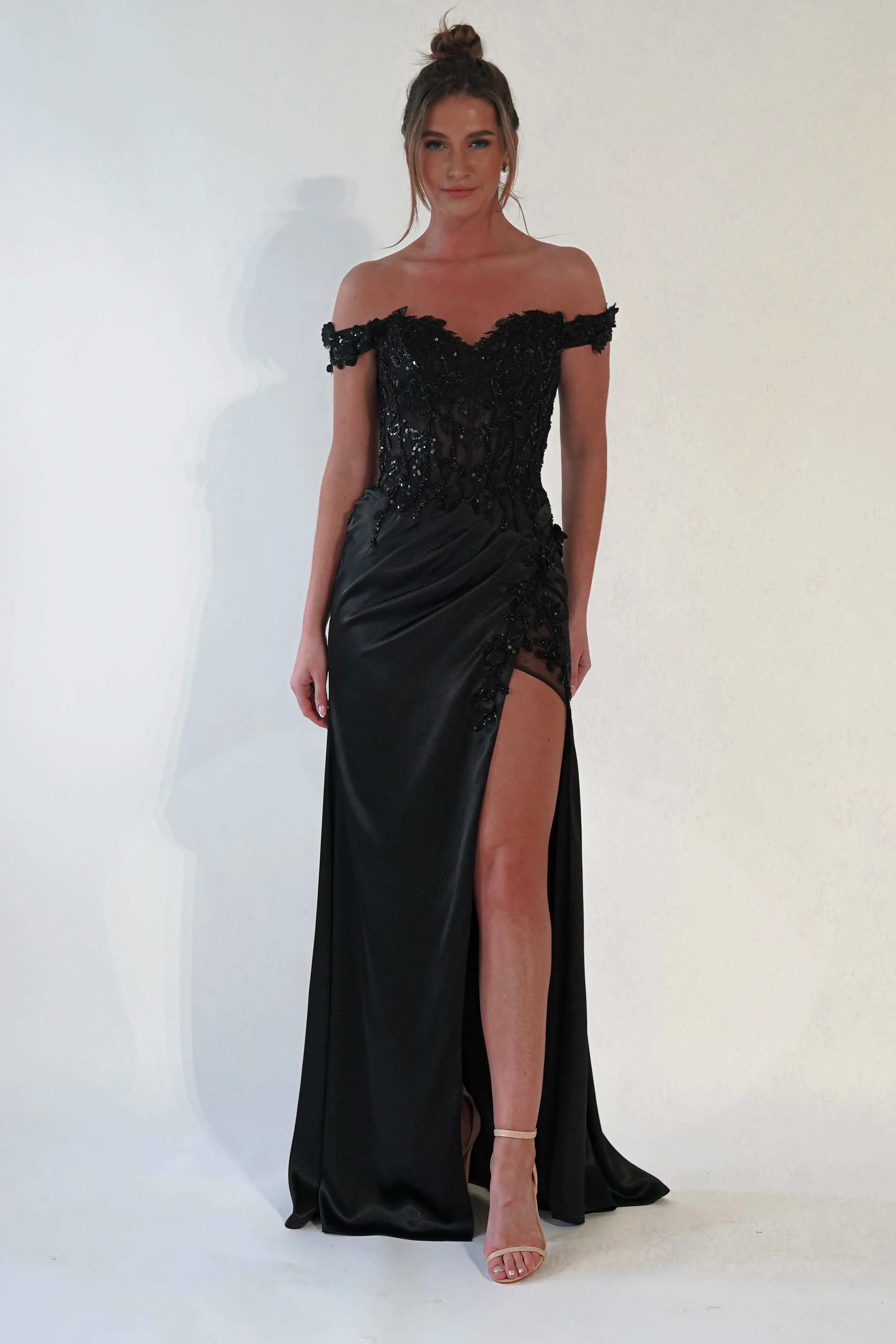 Khacy Embellished Gown  dress,evening dress,graduation dress,party dress,birthday dress,beautiful dress,dress,summer dress,beautiful dressBlack