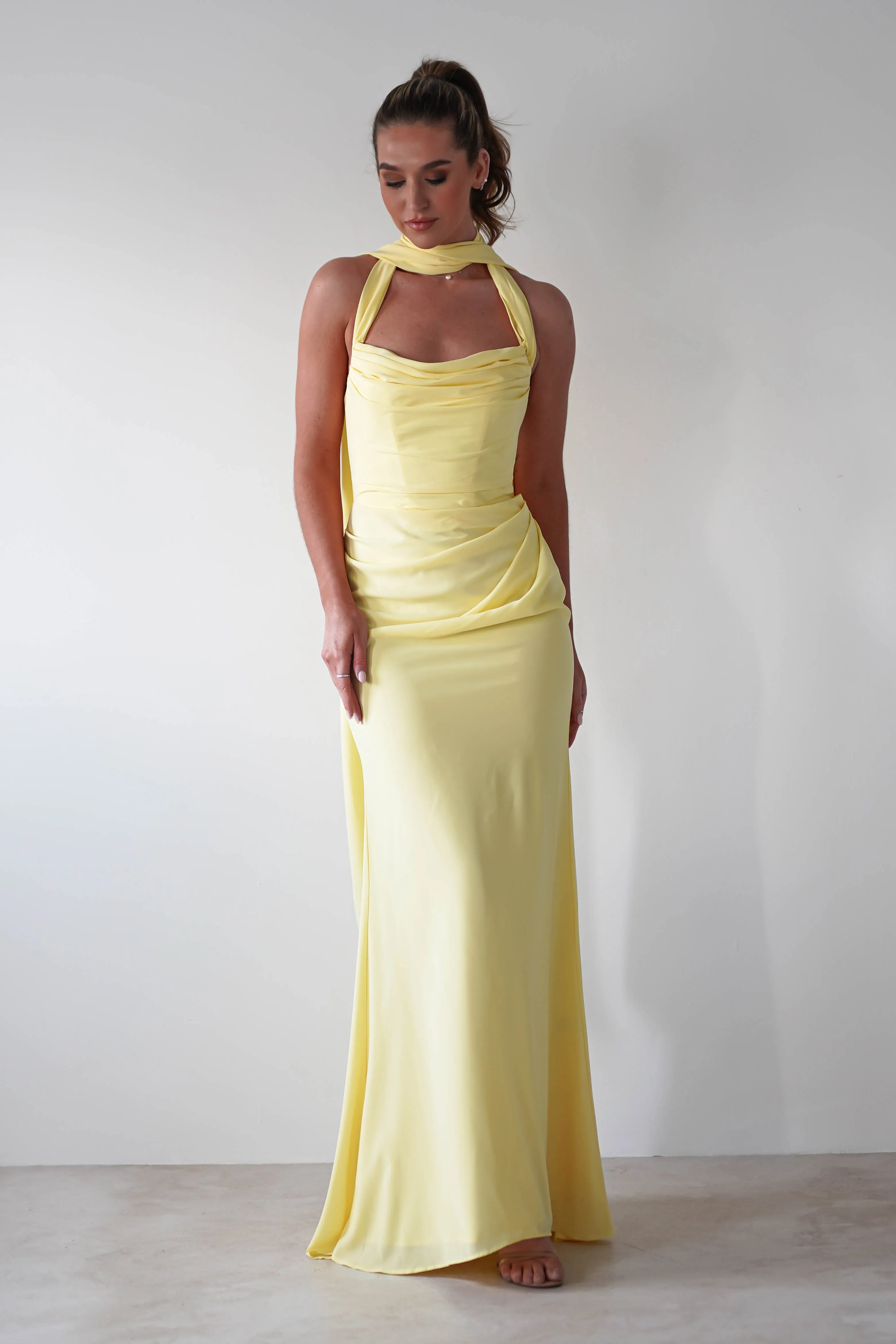 Lisa Multiway Chiffon Gown | Yellow
