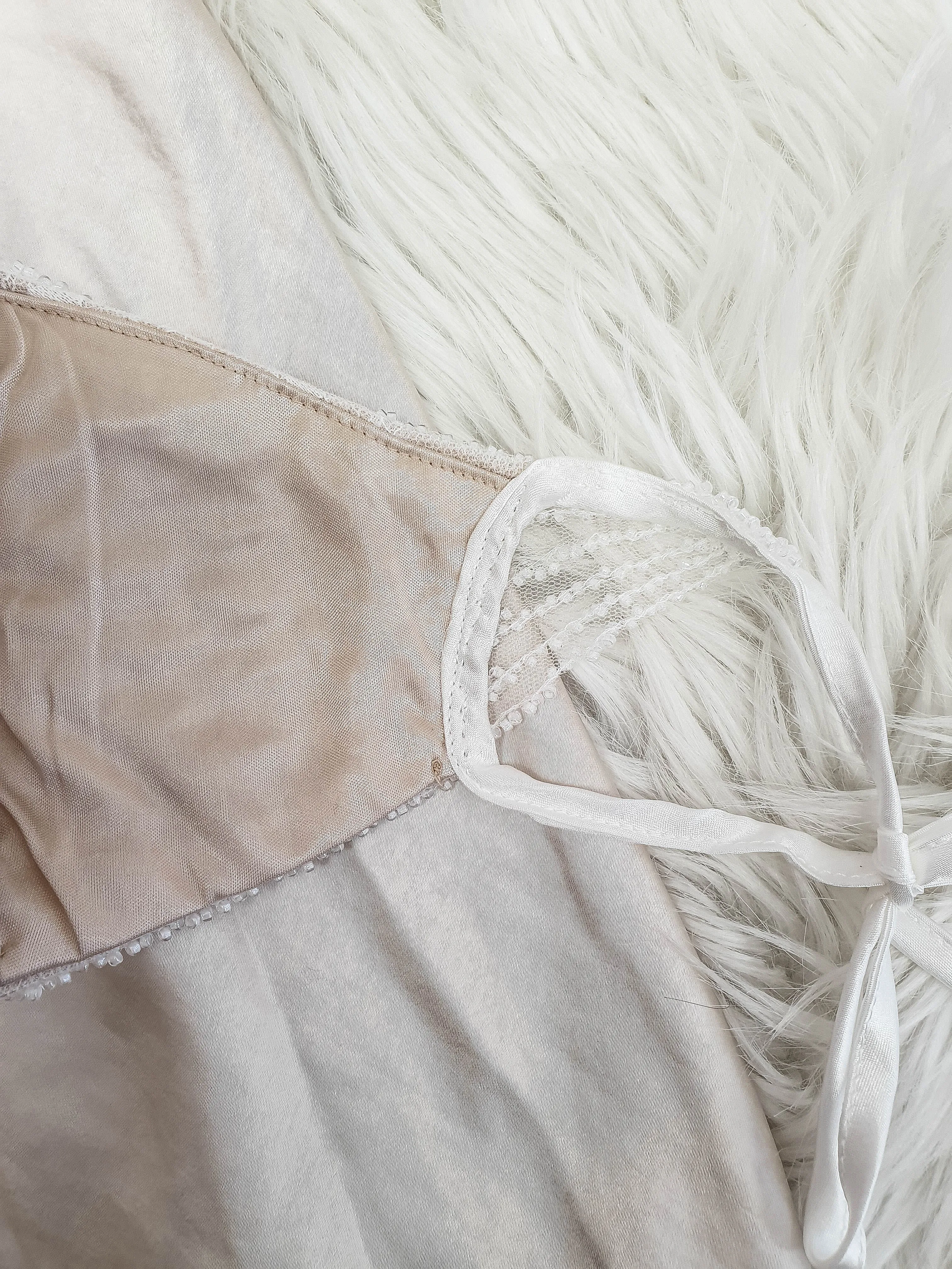Luxury Embroidered Bridal Face Mask | Ivory