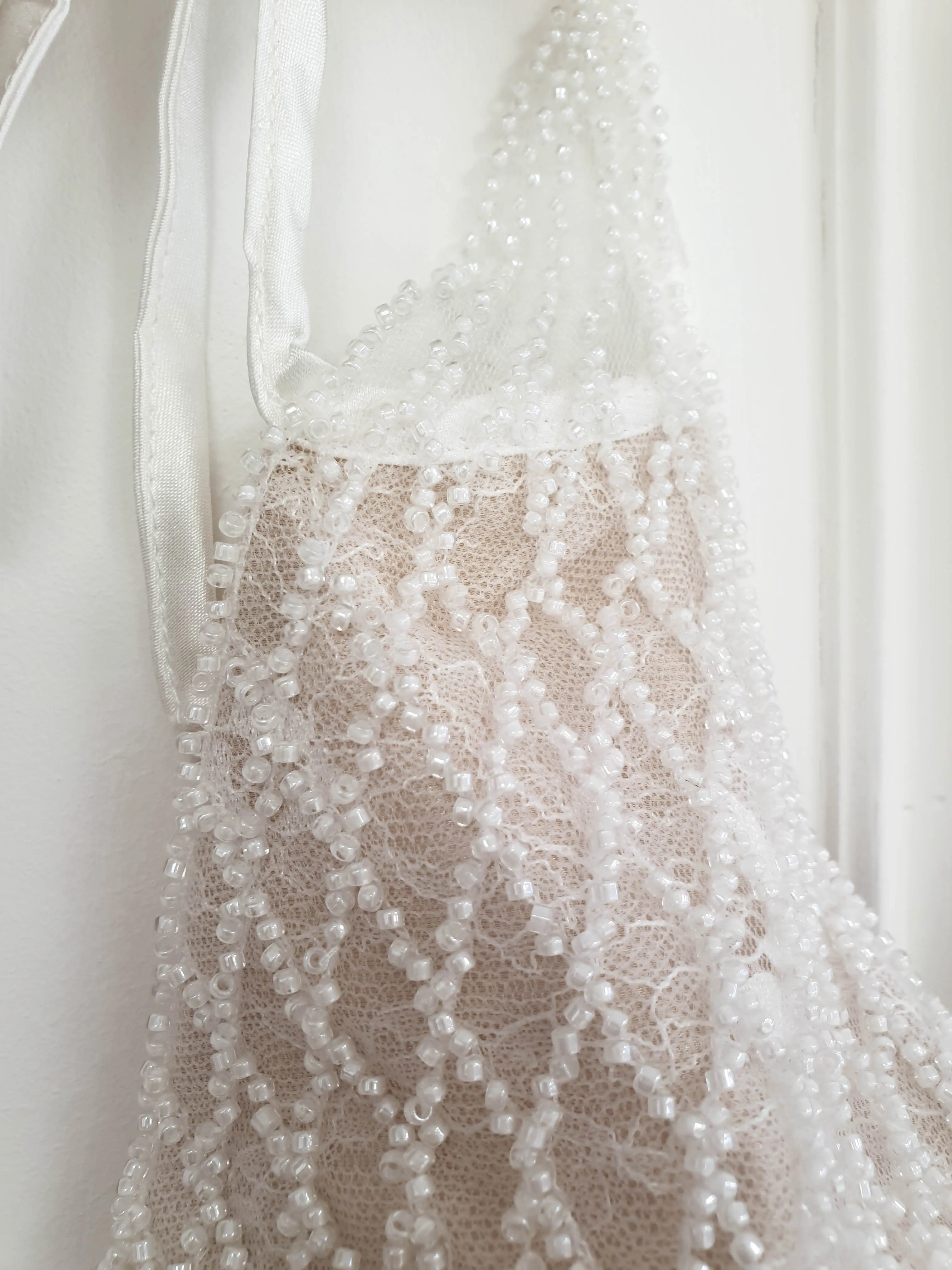 Luxury Embroidered Bridal Face Mask | Ivory