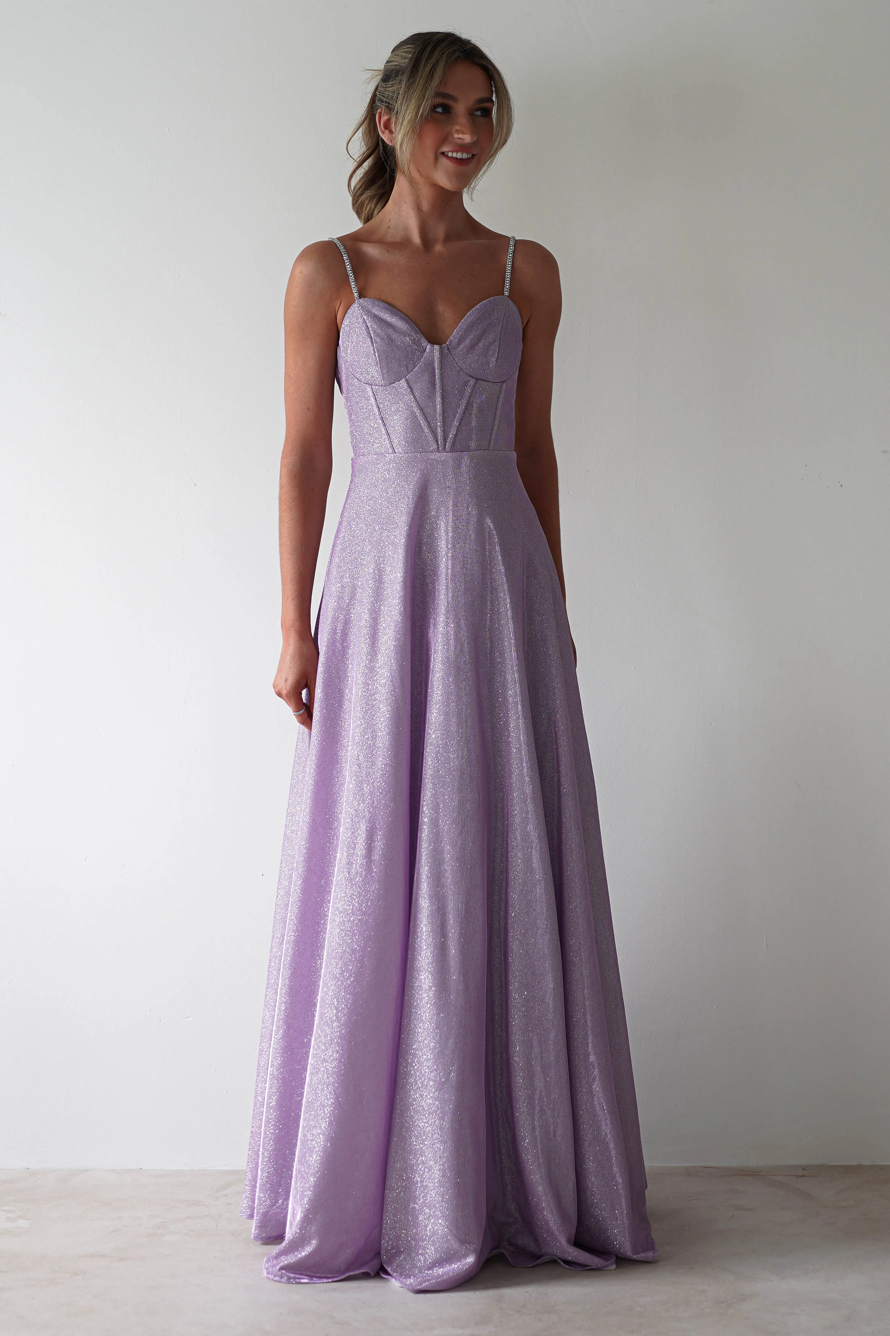 Marlene Glitter Gown | Lavendar