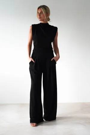 Mina Strechy 2 Piece Set | Black