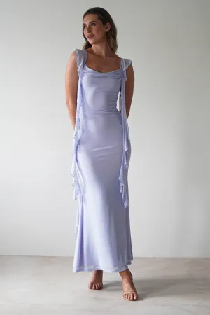 Miranda Ruffle Midaxi Dress | Dusty Blue