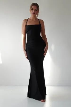 Monette Bodycon Maxi Gown | Black