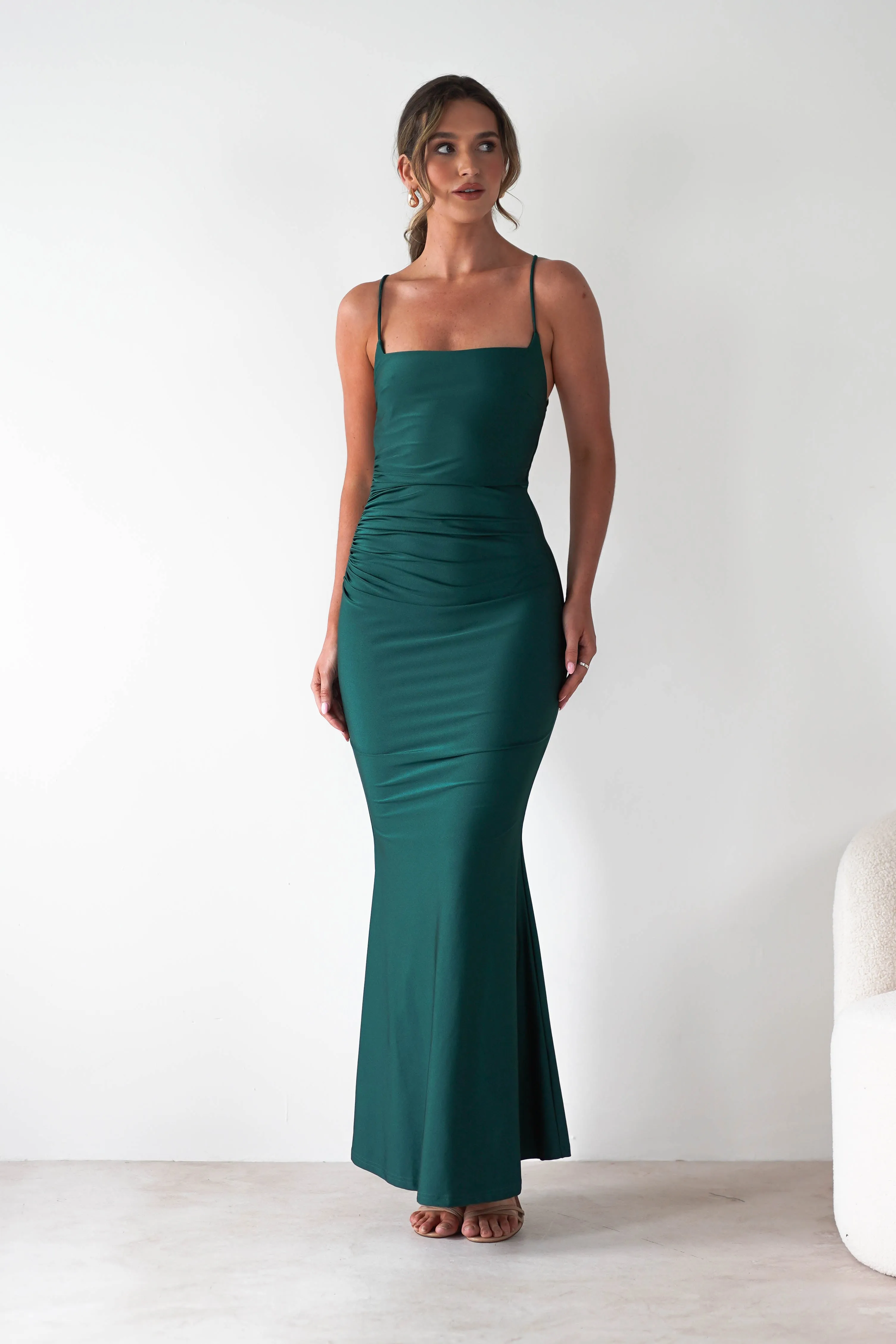Monette Bodycon Maxi Gown | Emerald Green
