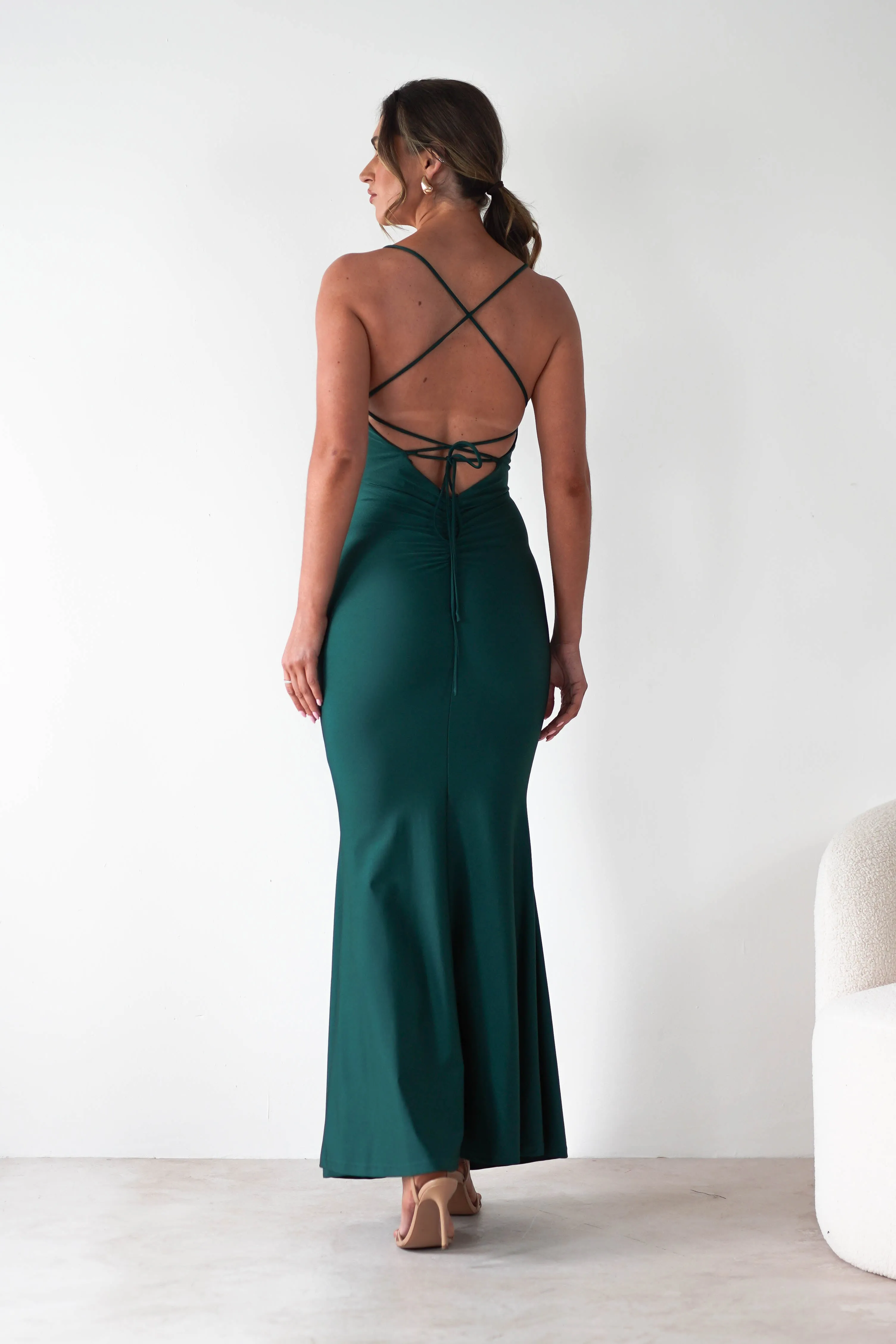 Monette Bodycon Maxi Gown | Emerald Green