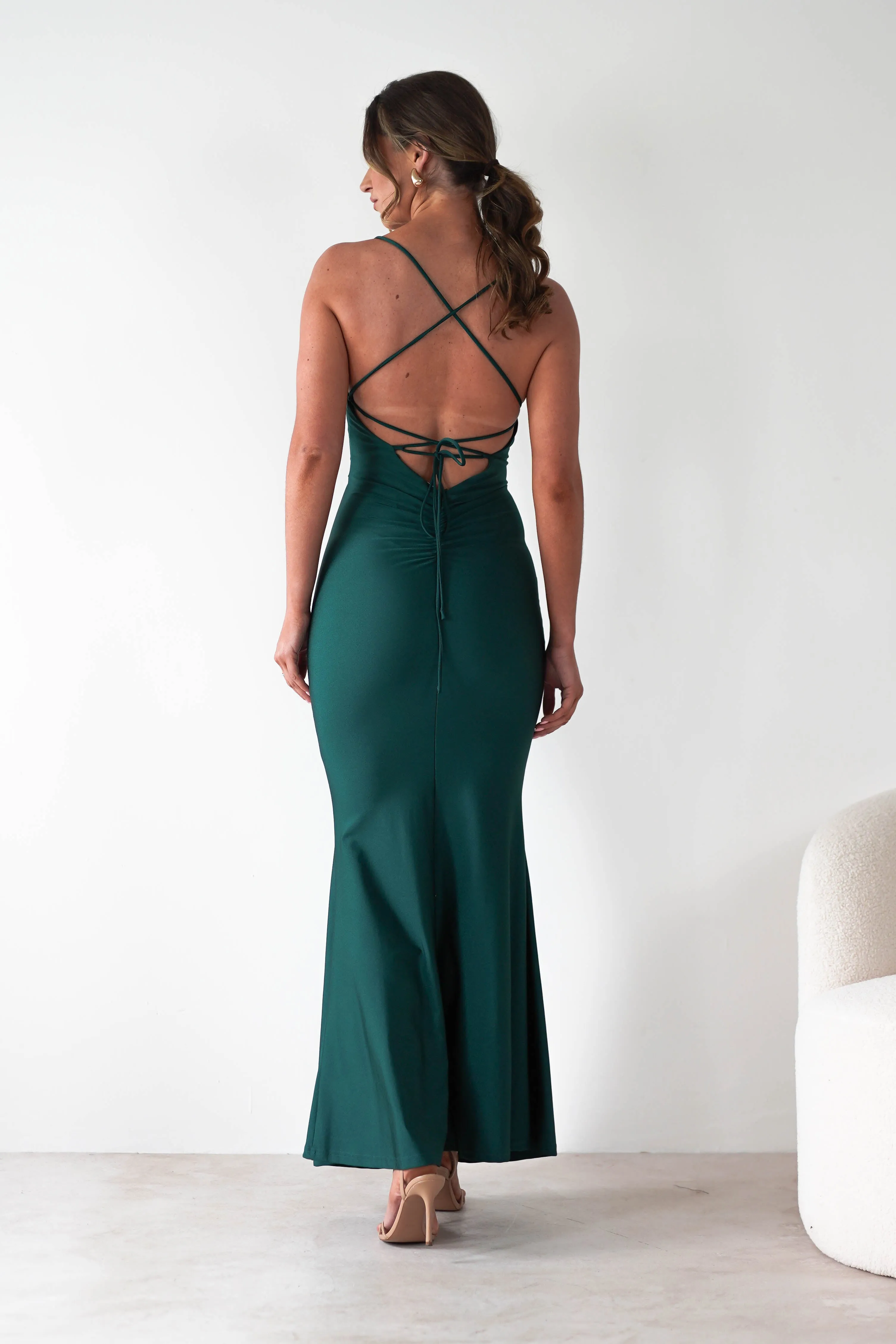 Monette Bodycon Maxi Gown | Emerald Green