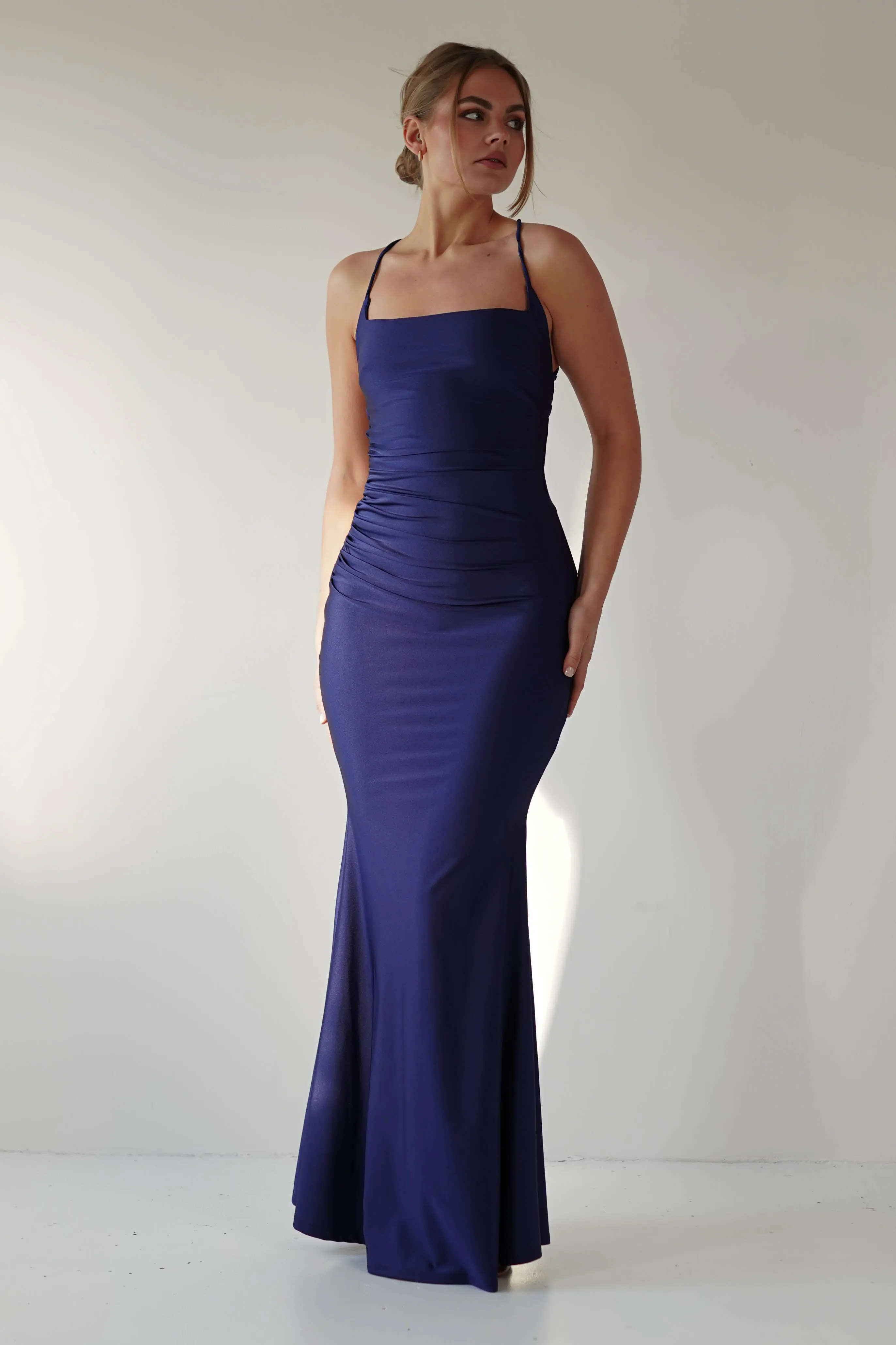 Monette Bodycon Maxi Gown | Navy