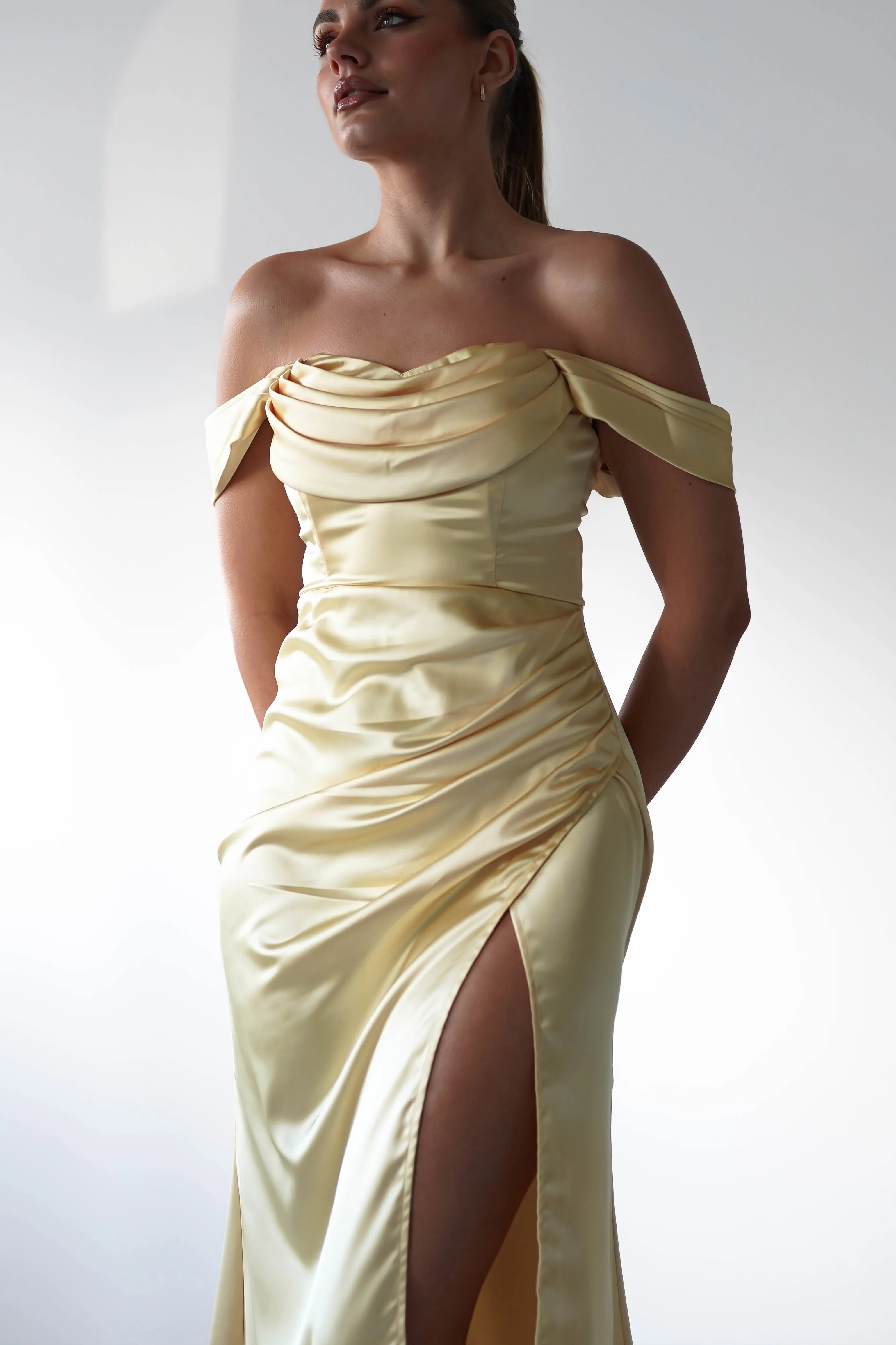 Monica Off The Shoulder Gown | Yellow