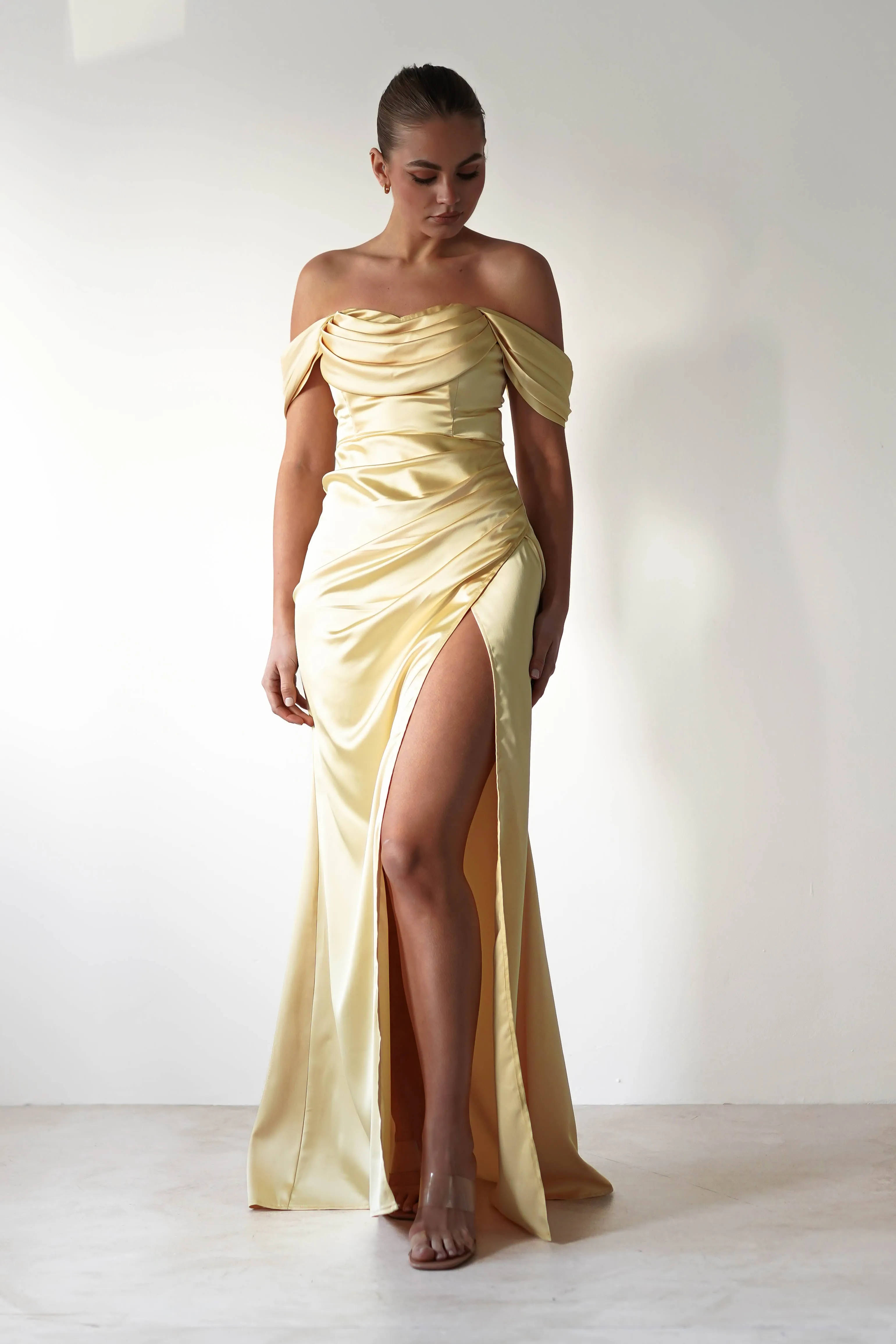 Monica Off The Shoulder Gown | Yellow
