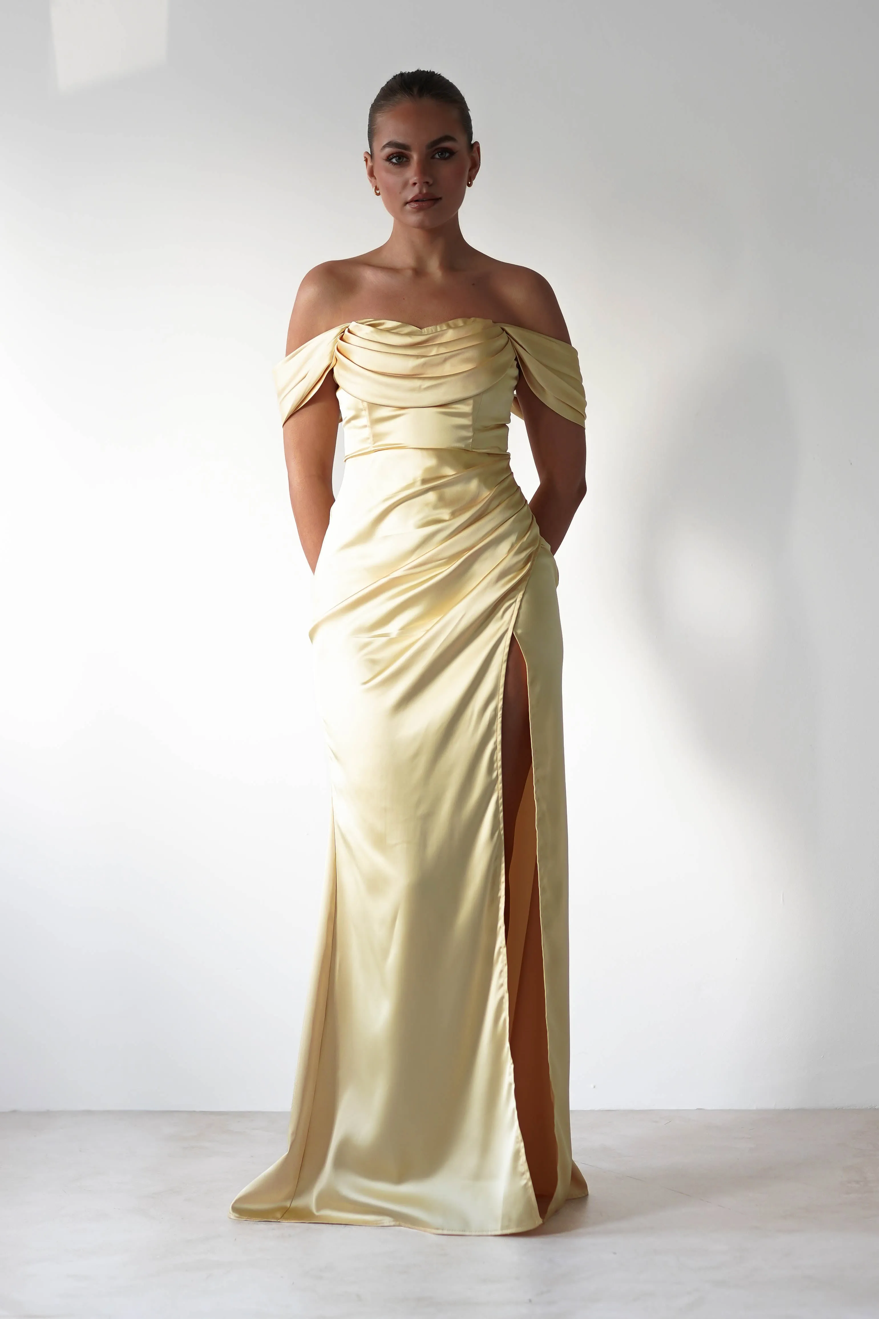 Monica Off The Shoulder Gown | Yellow