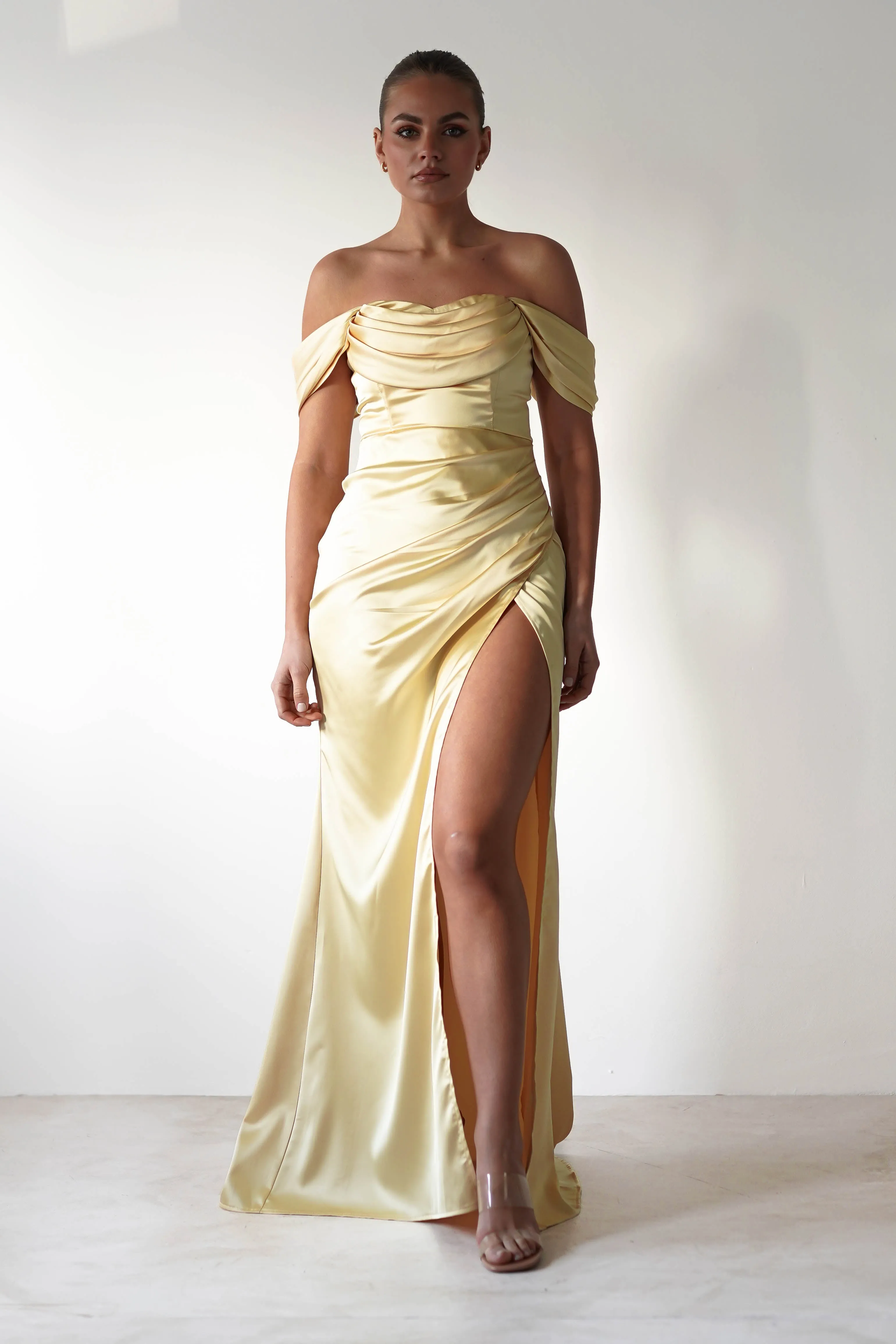 Monica Off The Shoulder Gown | Yellow