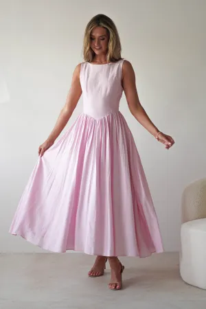 Monroe Skater Midaxi Dress | Pink