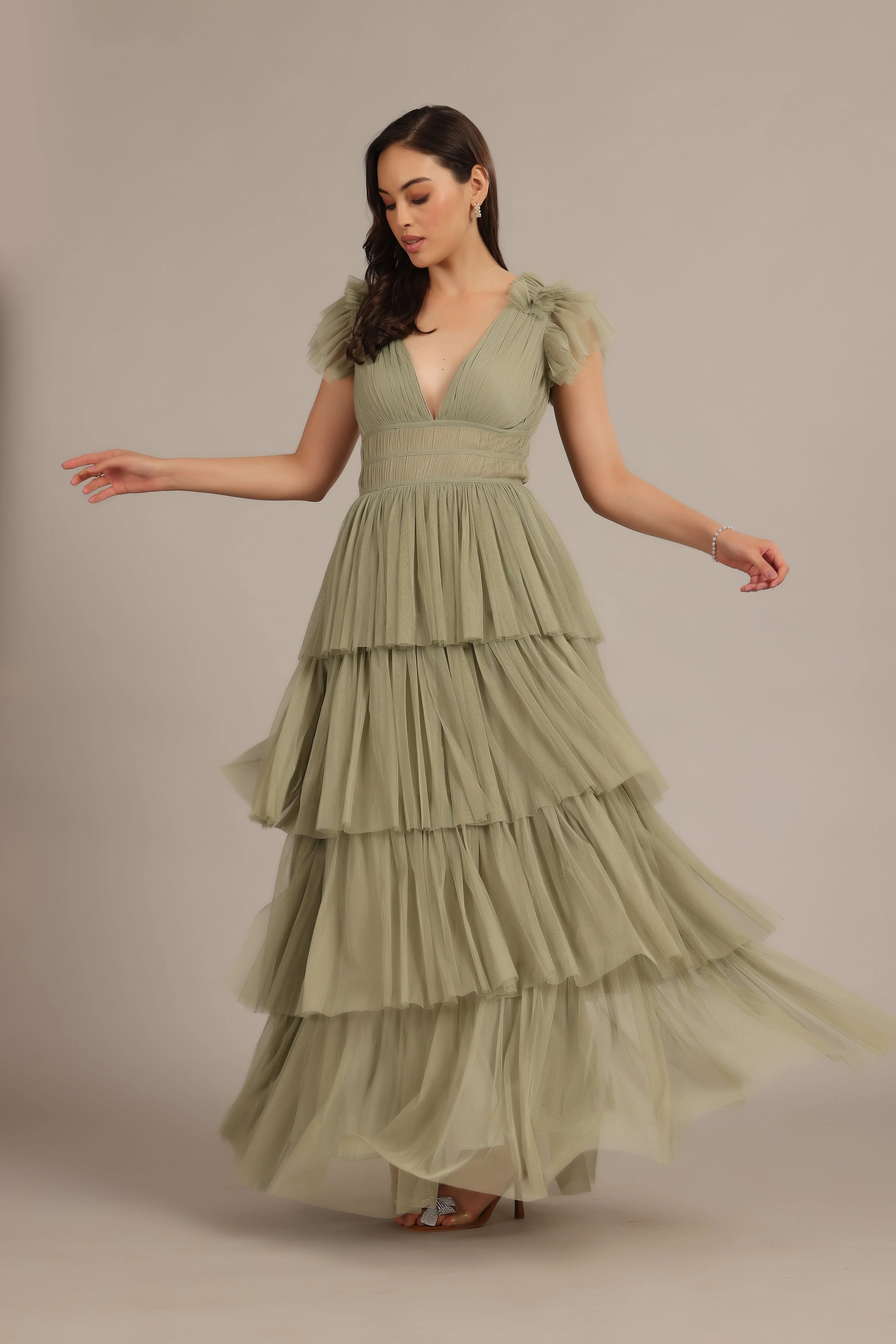 Naomi Maxi Dress in Dusty Sage