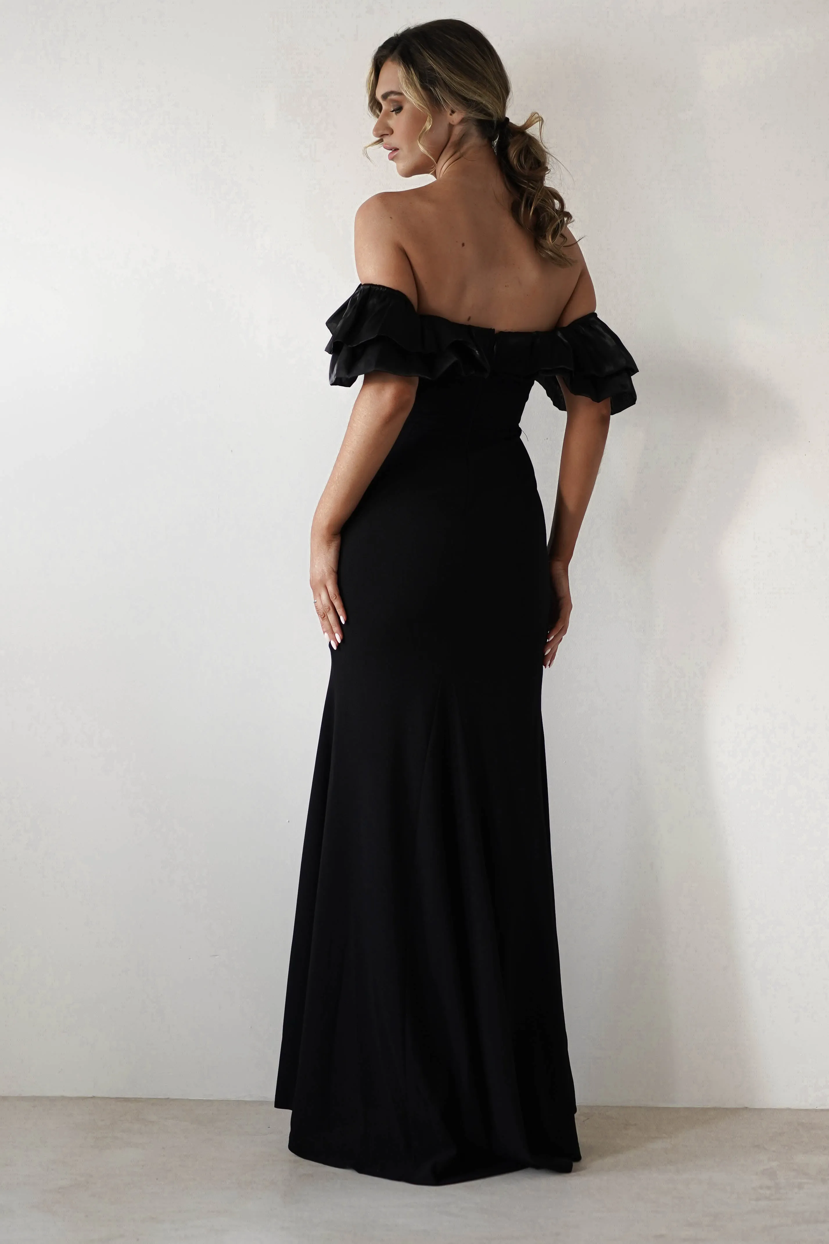 Olympia Off The Shoulder Gown  dress,evening dress,graduation dress,party dress,birthday dress,beautiful dress,dress,summer dress,beautiful dressBlack