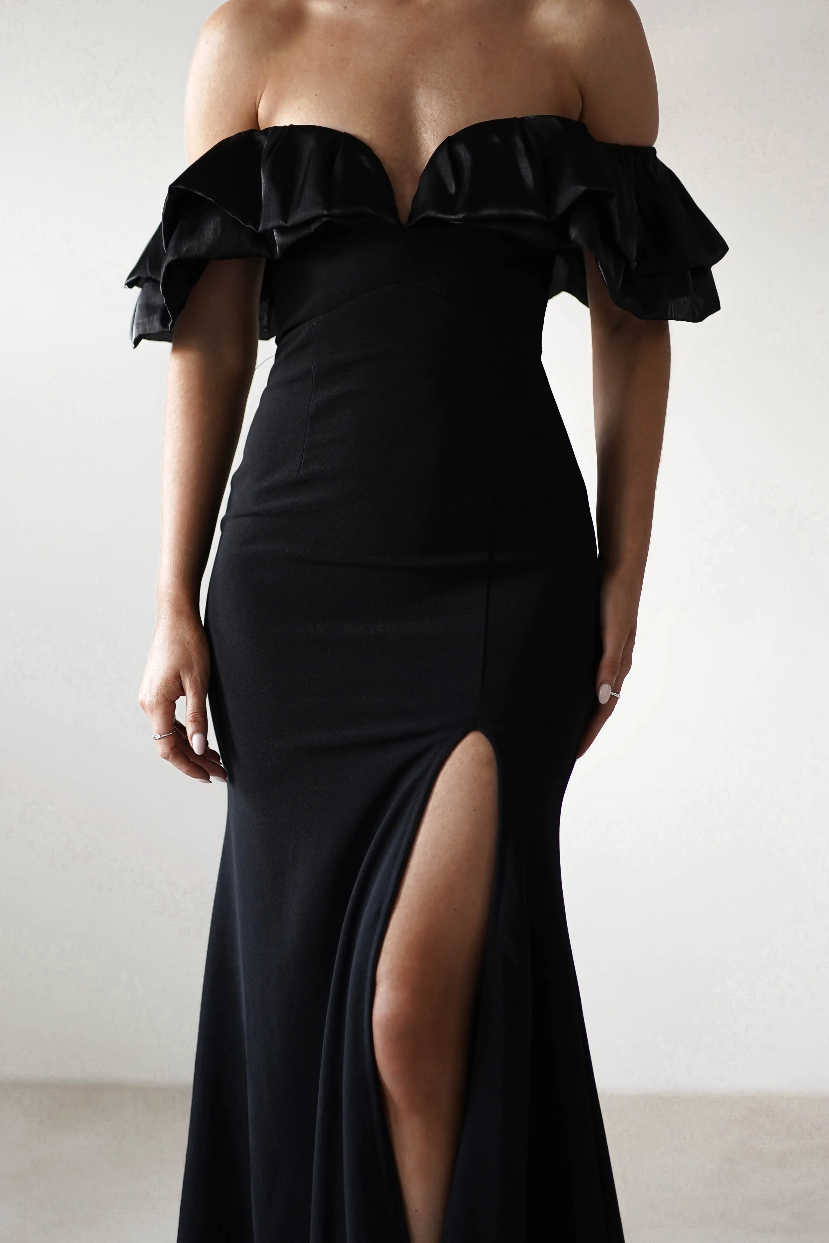 Olympia Off The Shoulder Gown  dress,evening dress,graduation dress,party dress,birthday dress,beautiful dress,dress,summer dress,beautiful dressBlack
