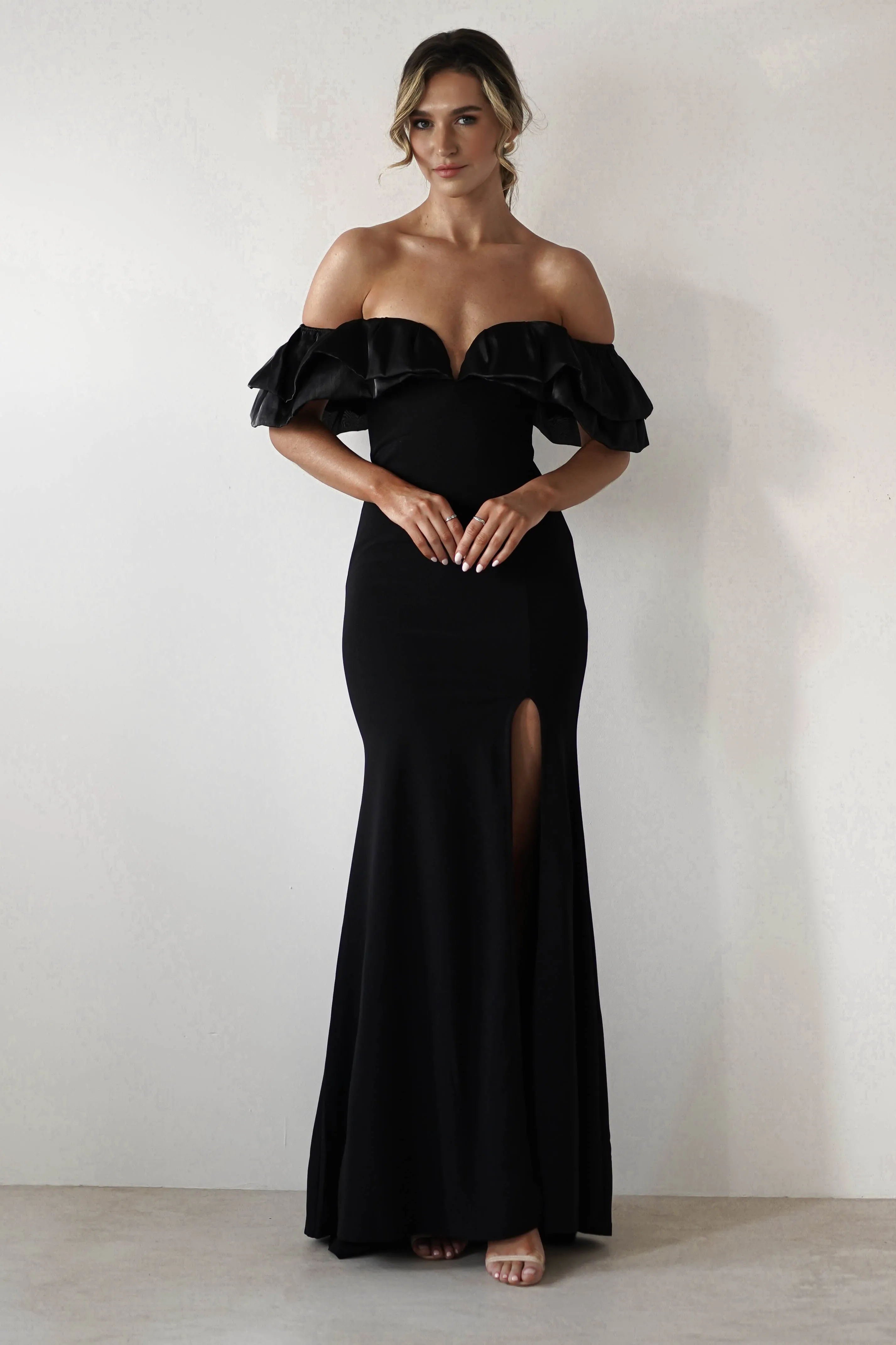 Olympia Off The Shoulder Gown  dress,evening dress,graduation dress,party dress,birthday dress,beautiful dress,dress,summer dress,beautiful dressBlack