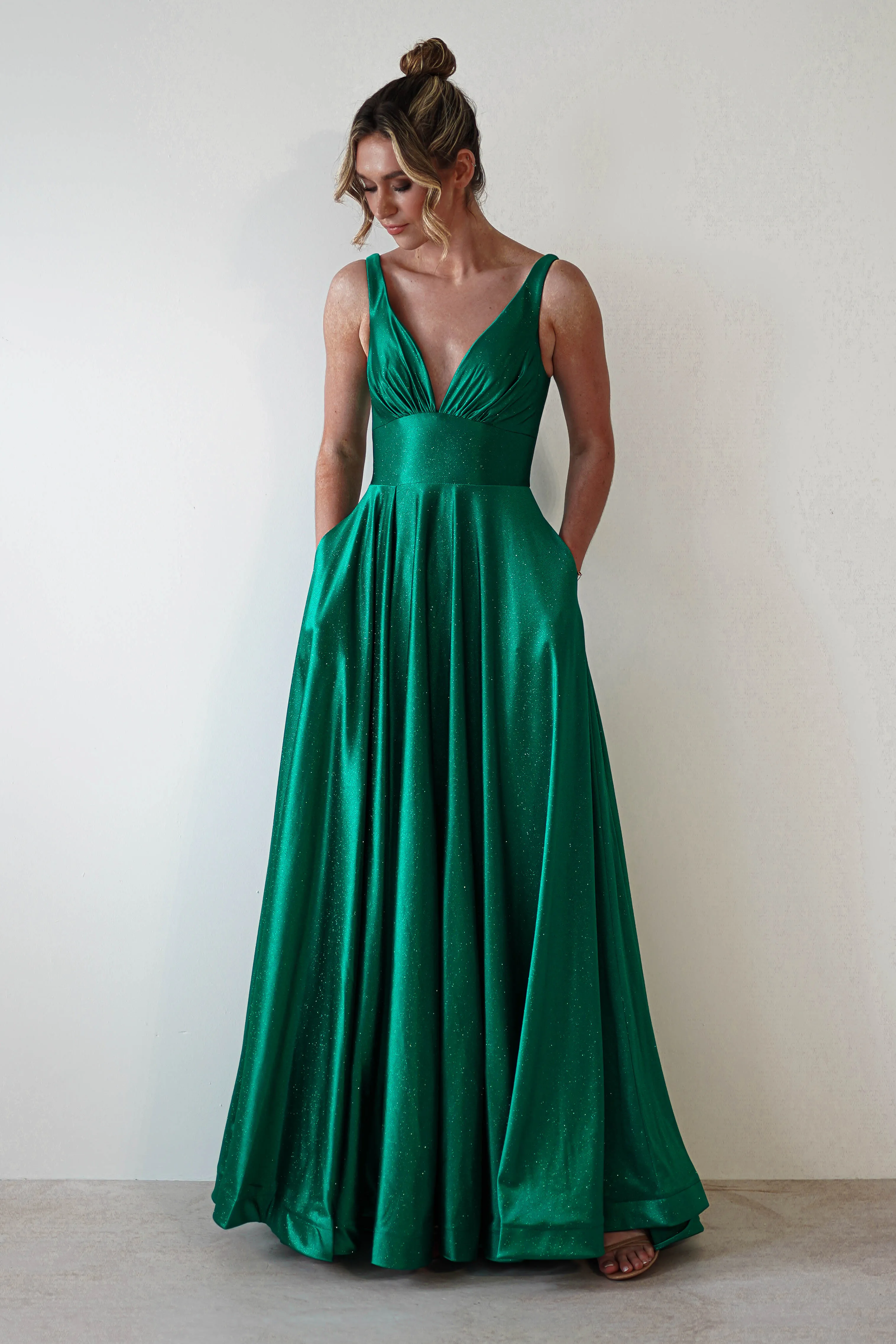 Penelope Glitter Princess Gown | Green