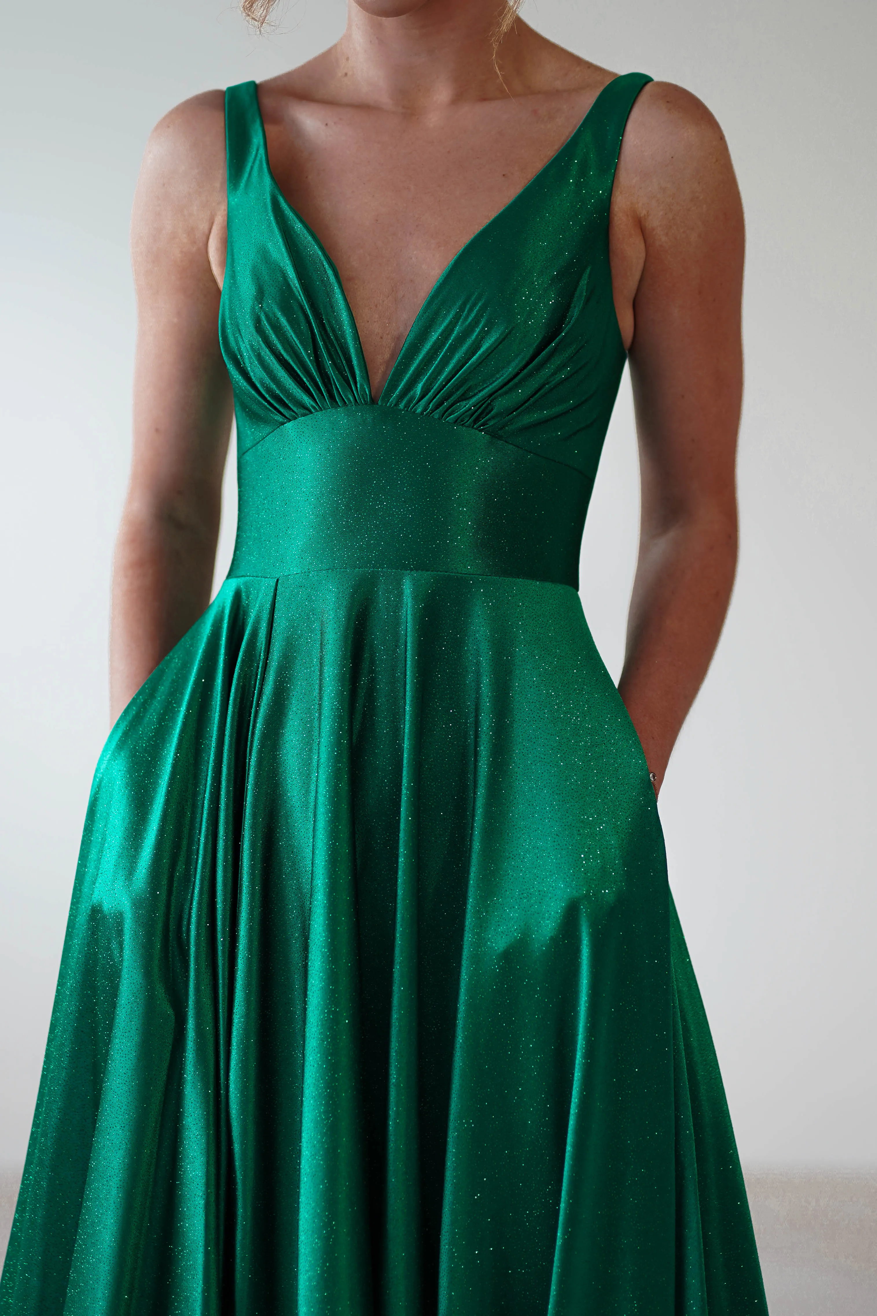 Penelope Glitter Princess Gown | Green