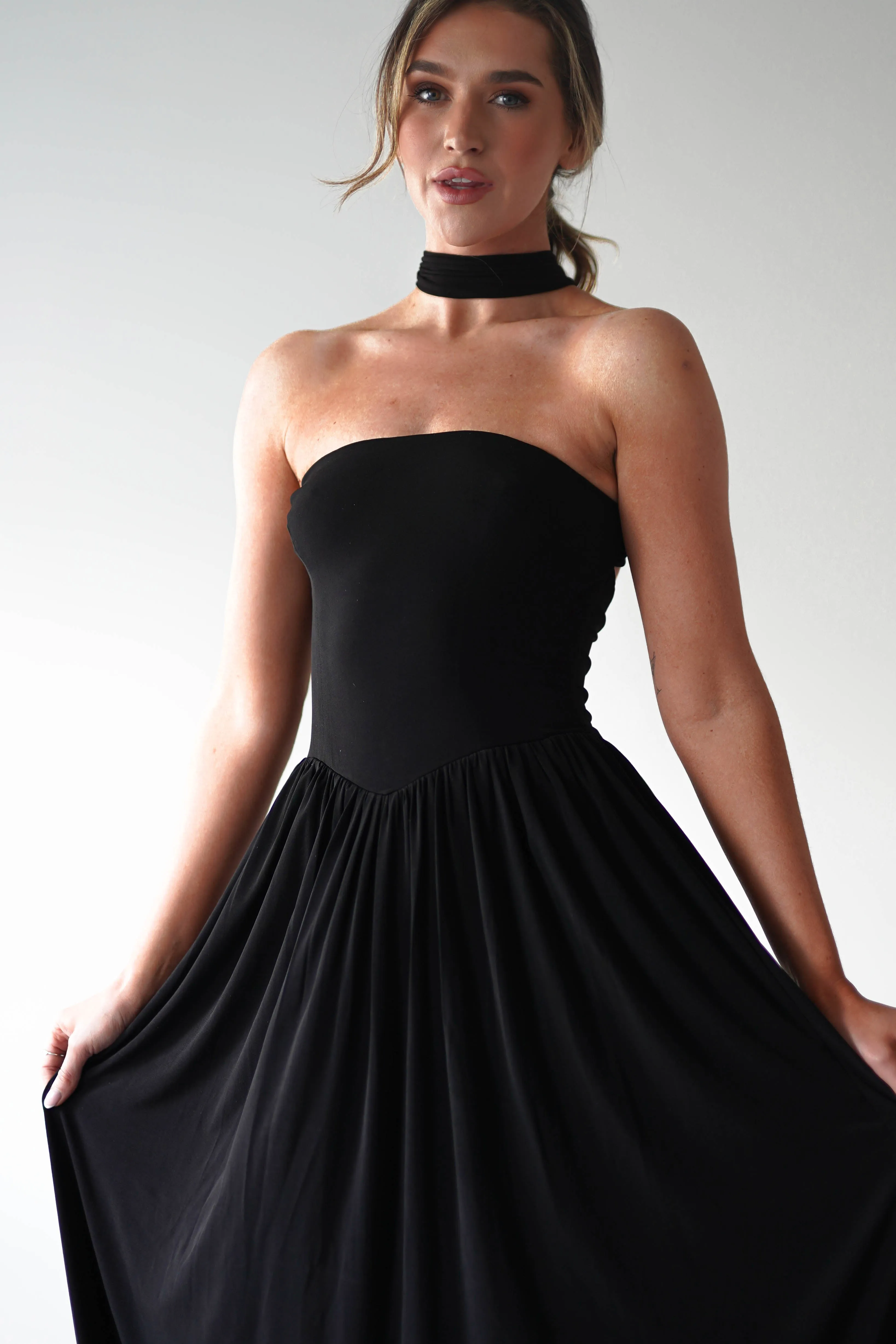 Portugal Midaxi Dress | Black