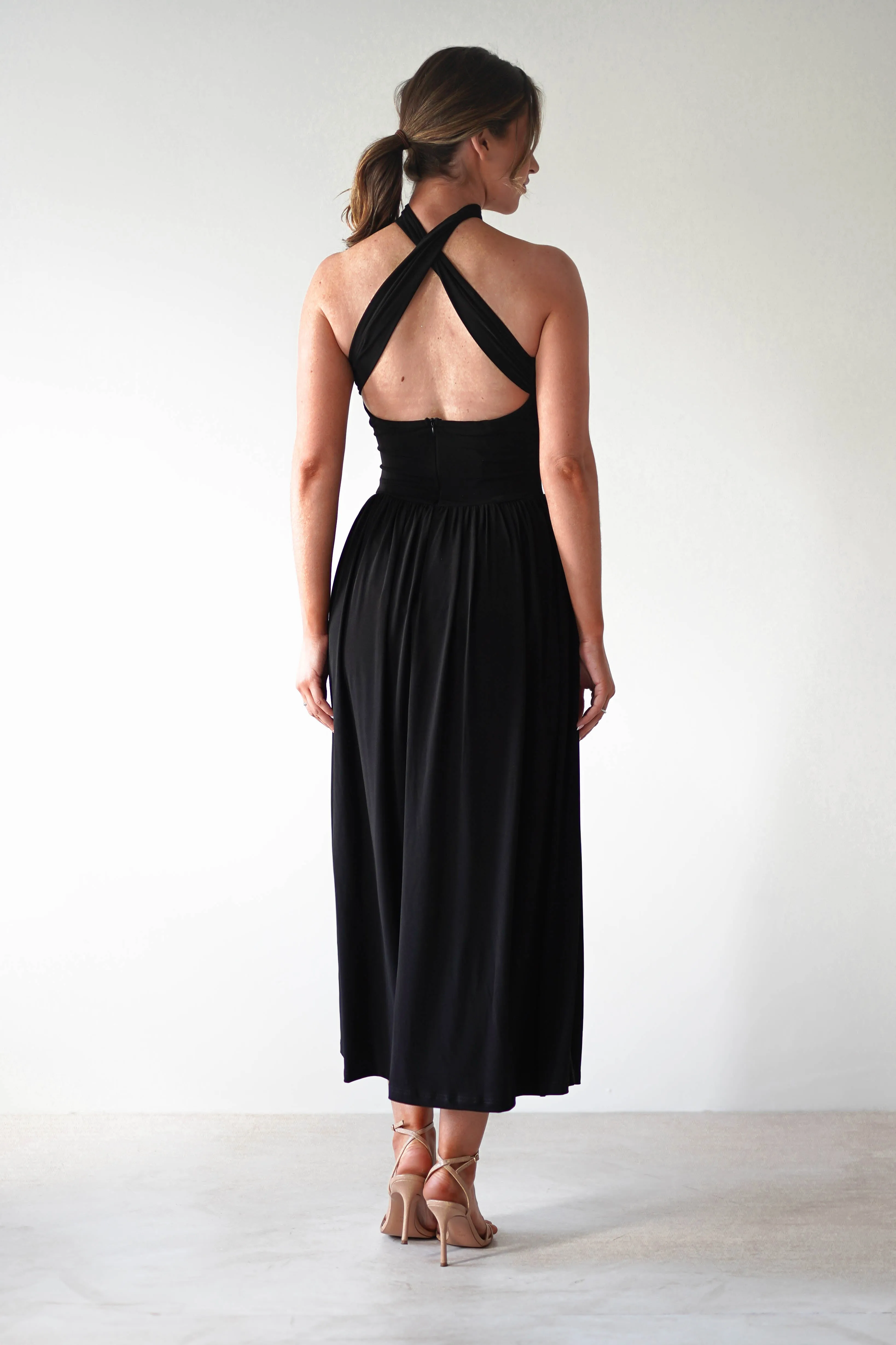Portugal Midaxi Dress | Black