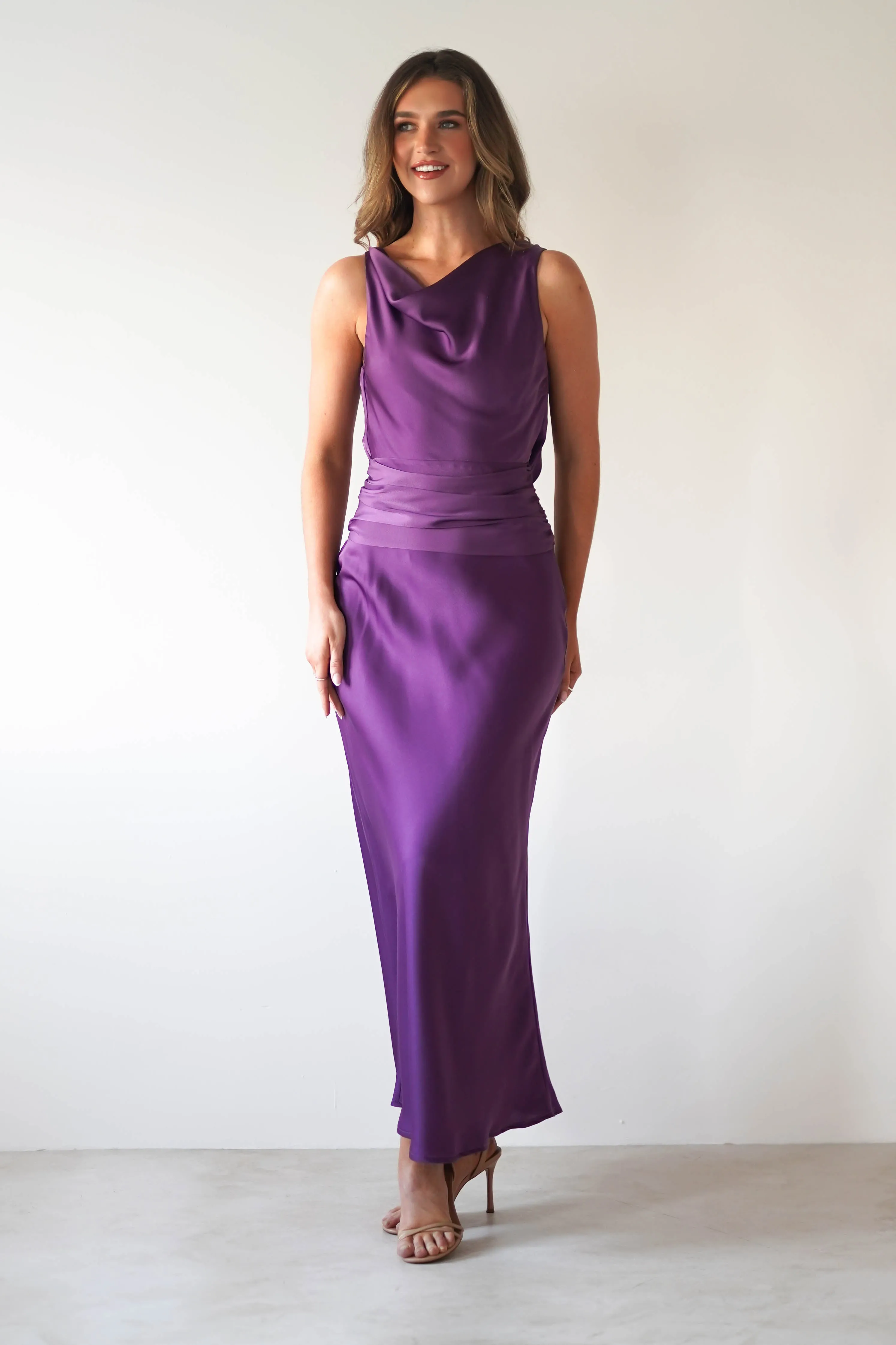 River Backless Maxi Dress | Deep Purple