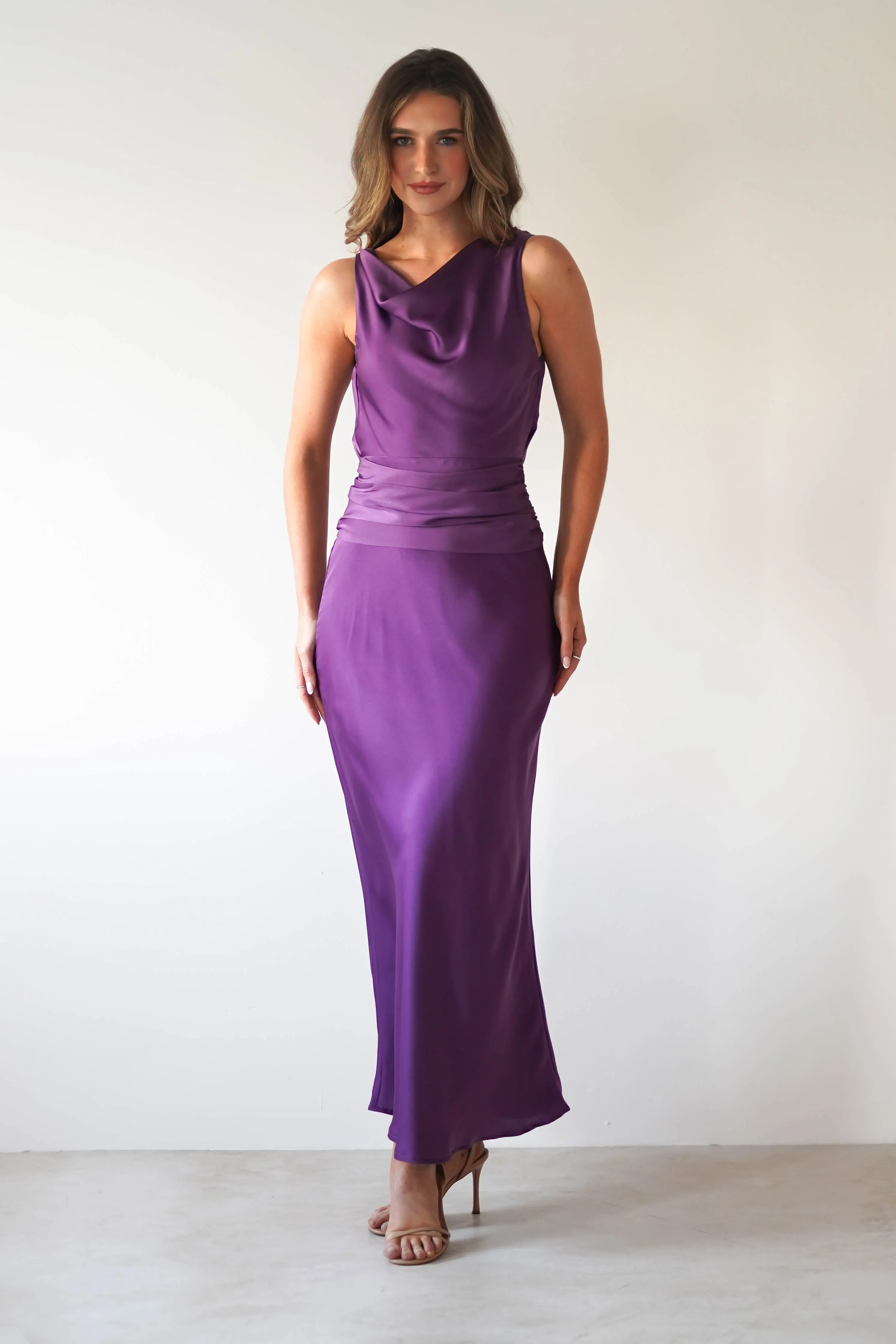 River Backless Maxi Dress | Deep Purple