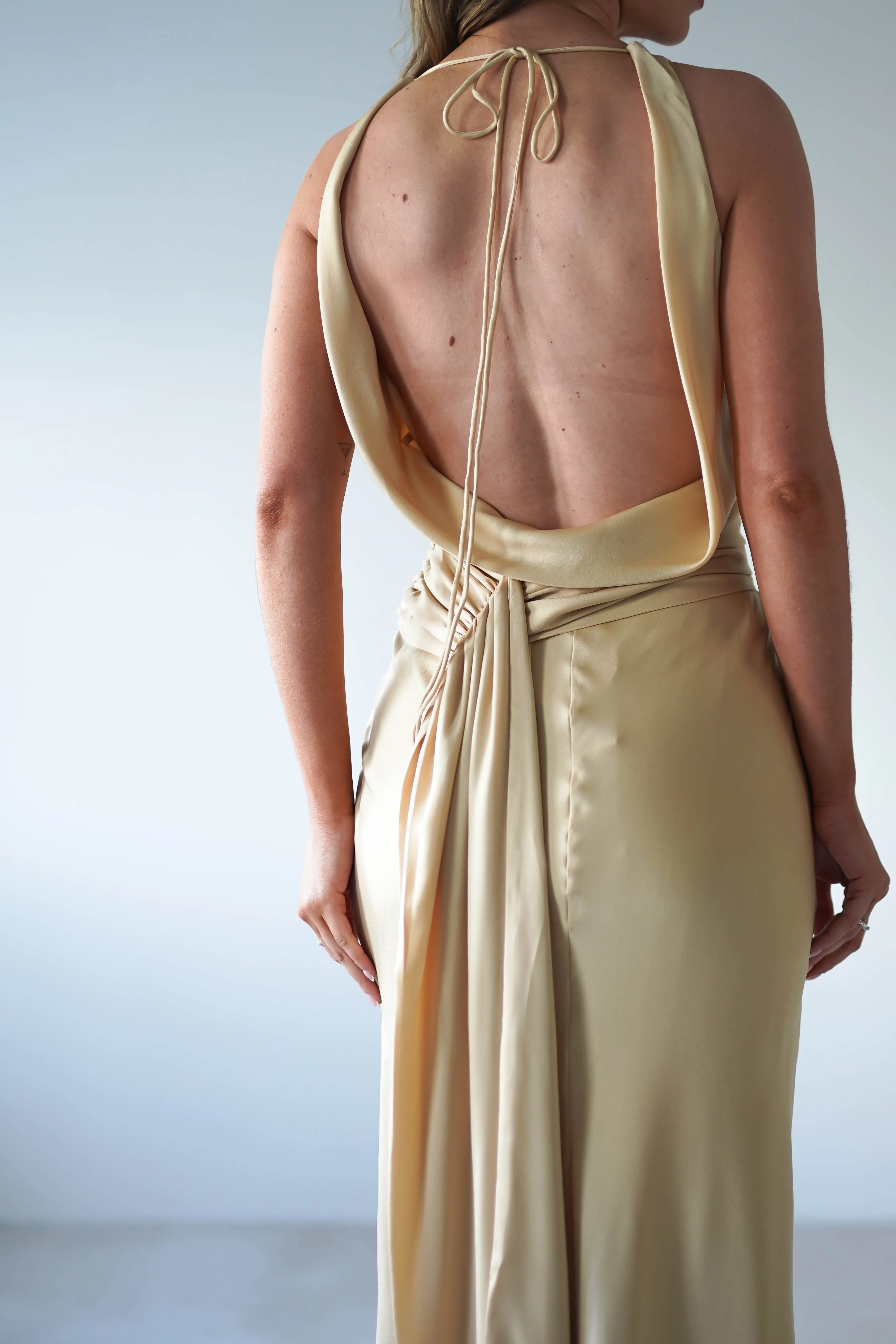 River Backless Maxi Dress | Sand