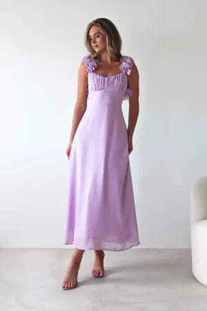 Sadie Ruffle Sleeve Maxi Dress | Lilac
