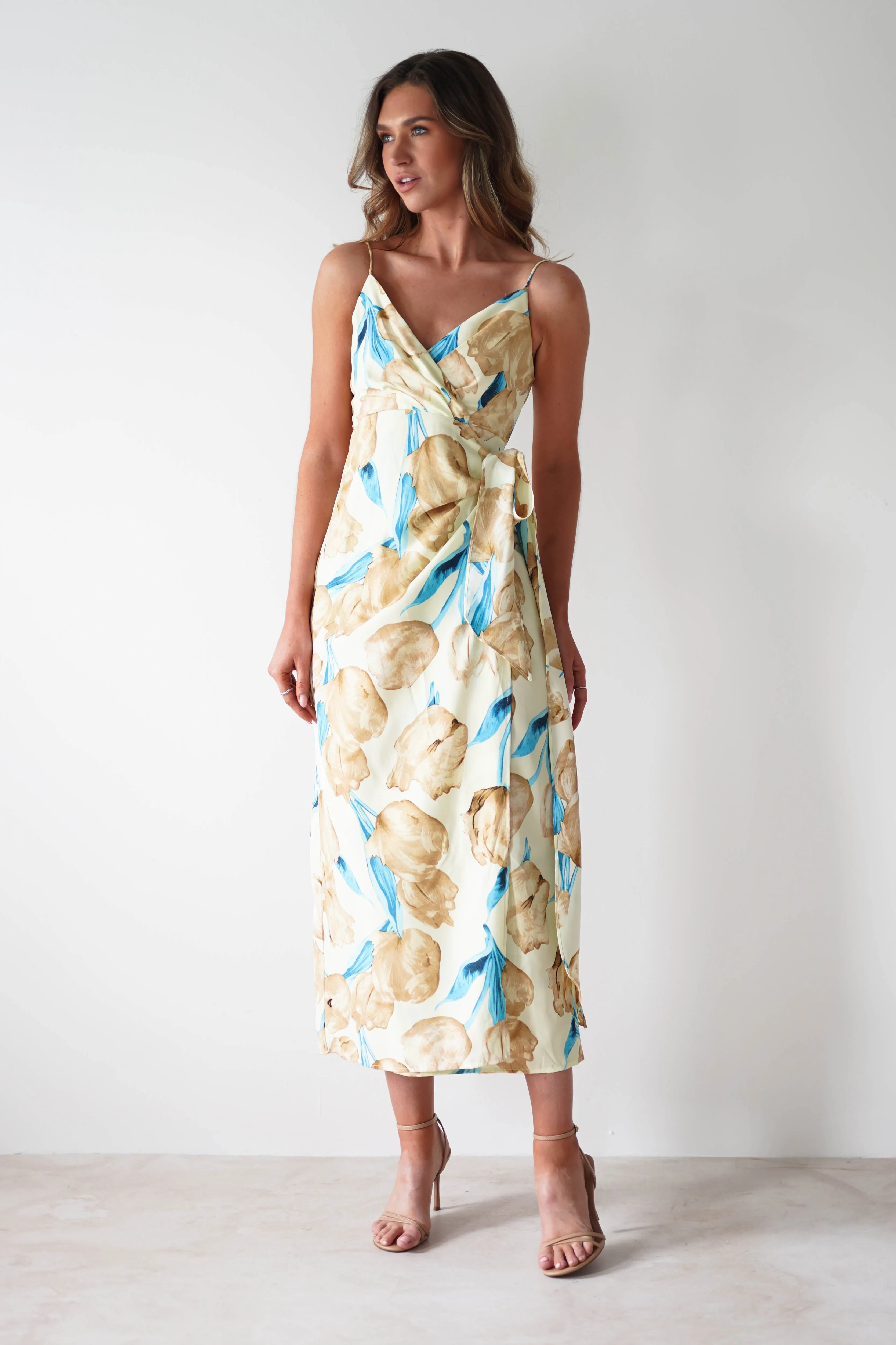 Sarah Floral Print Midaxi Wrap Dress | Mixed Print