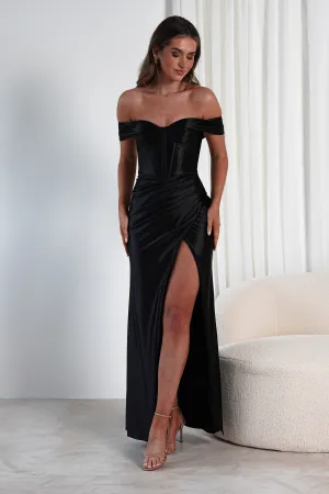 Serena Off The Shoulder Gown | Black