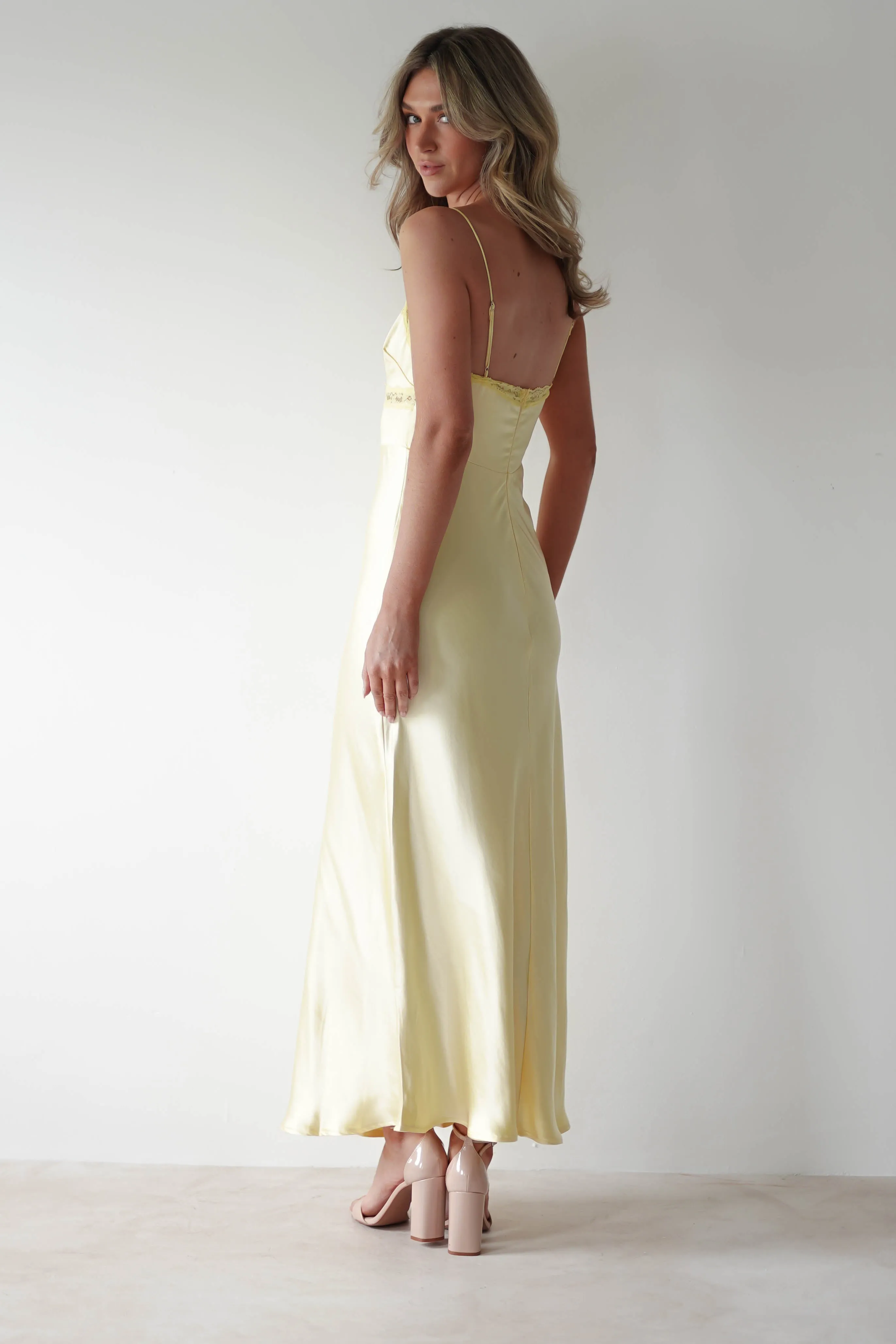 Sophia Soft Lace Maxi Dress | Yellow