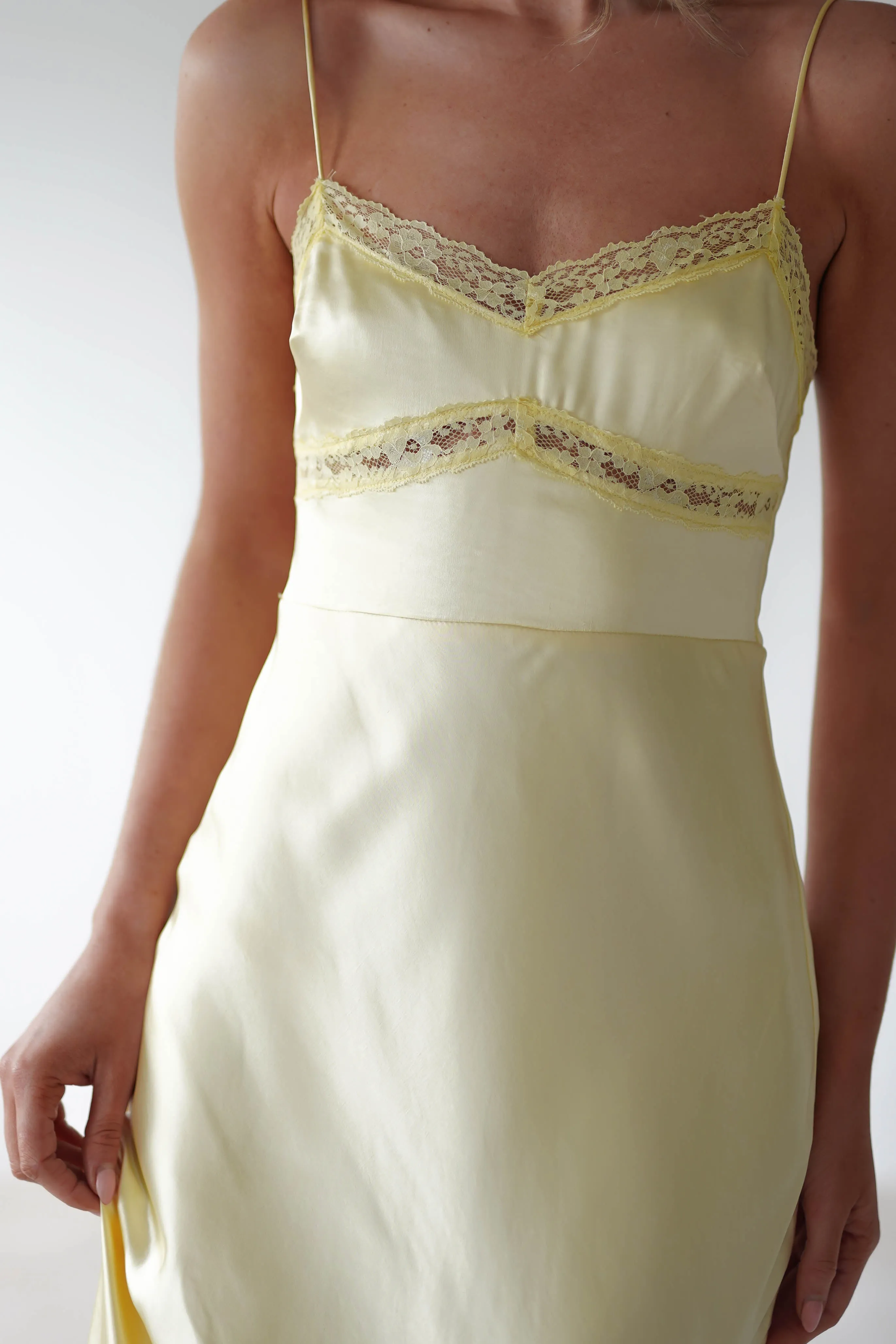 Sophia Soft Lace Maxi Dress | Yellow