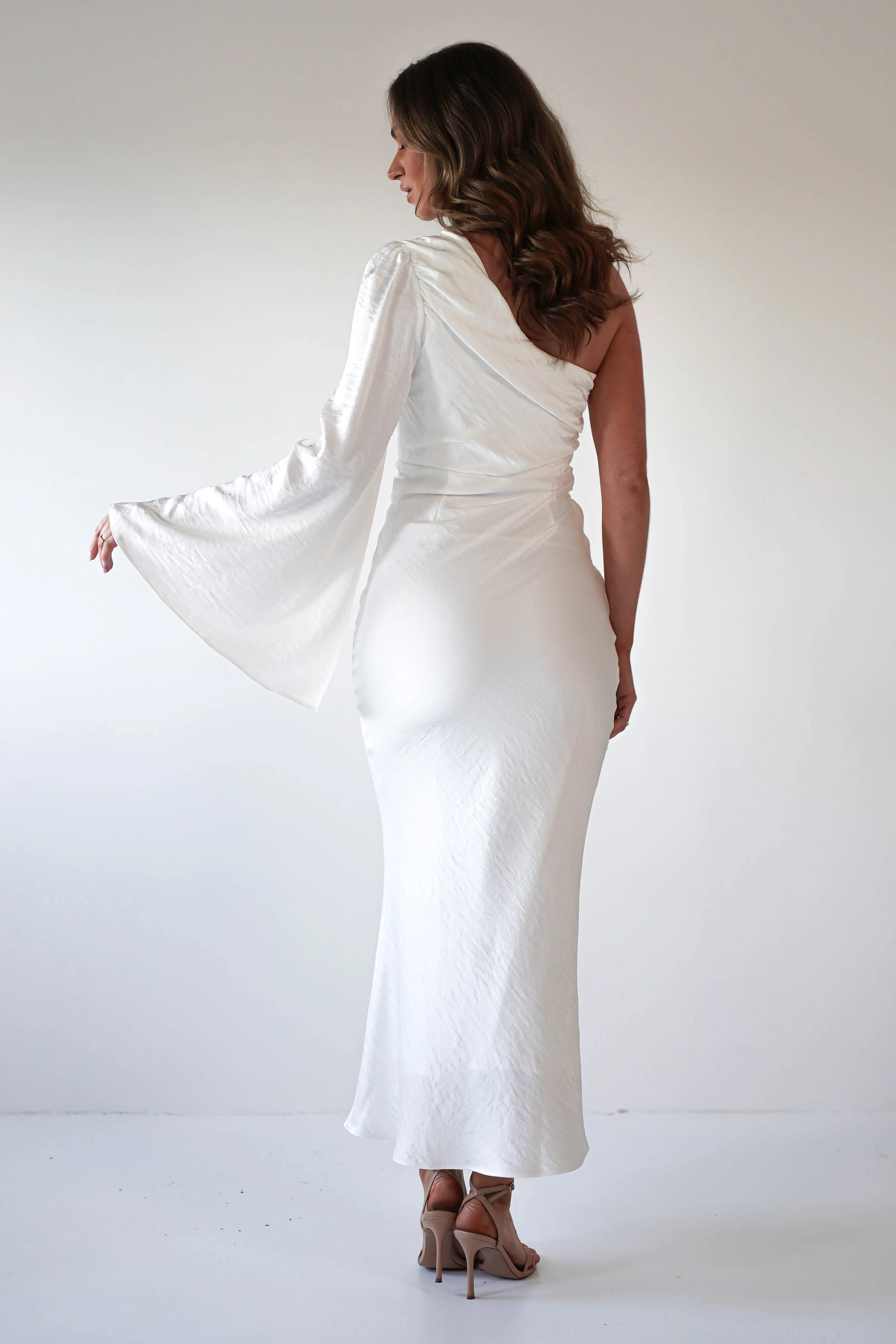 Sylvana Silky Maxi Dress | Ivory