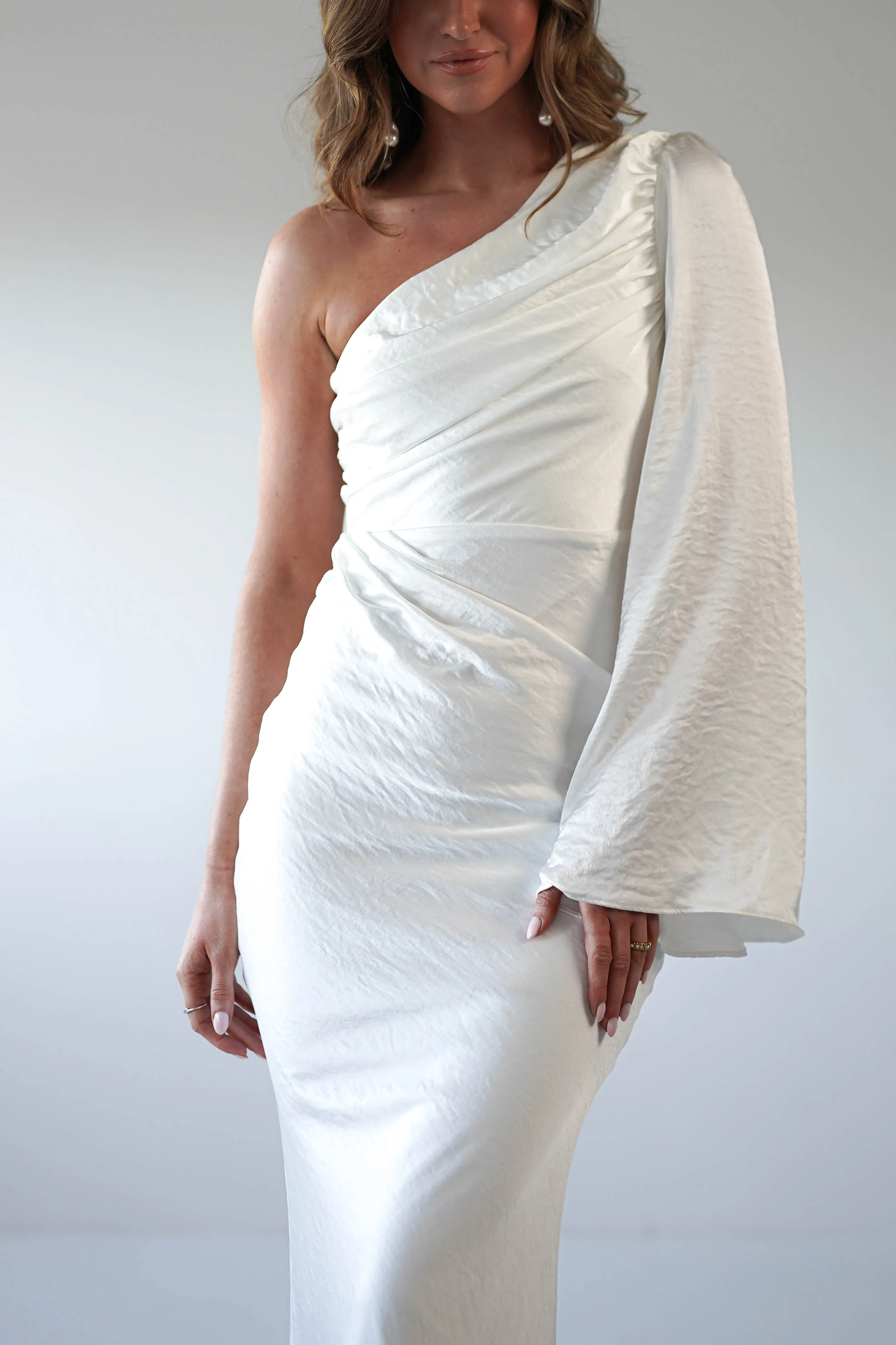 Sylvana Silky Maxi Dress | Ivory