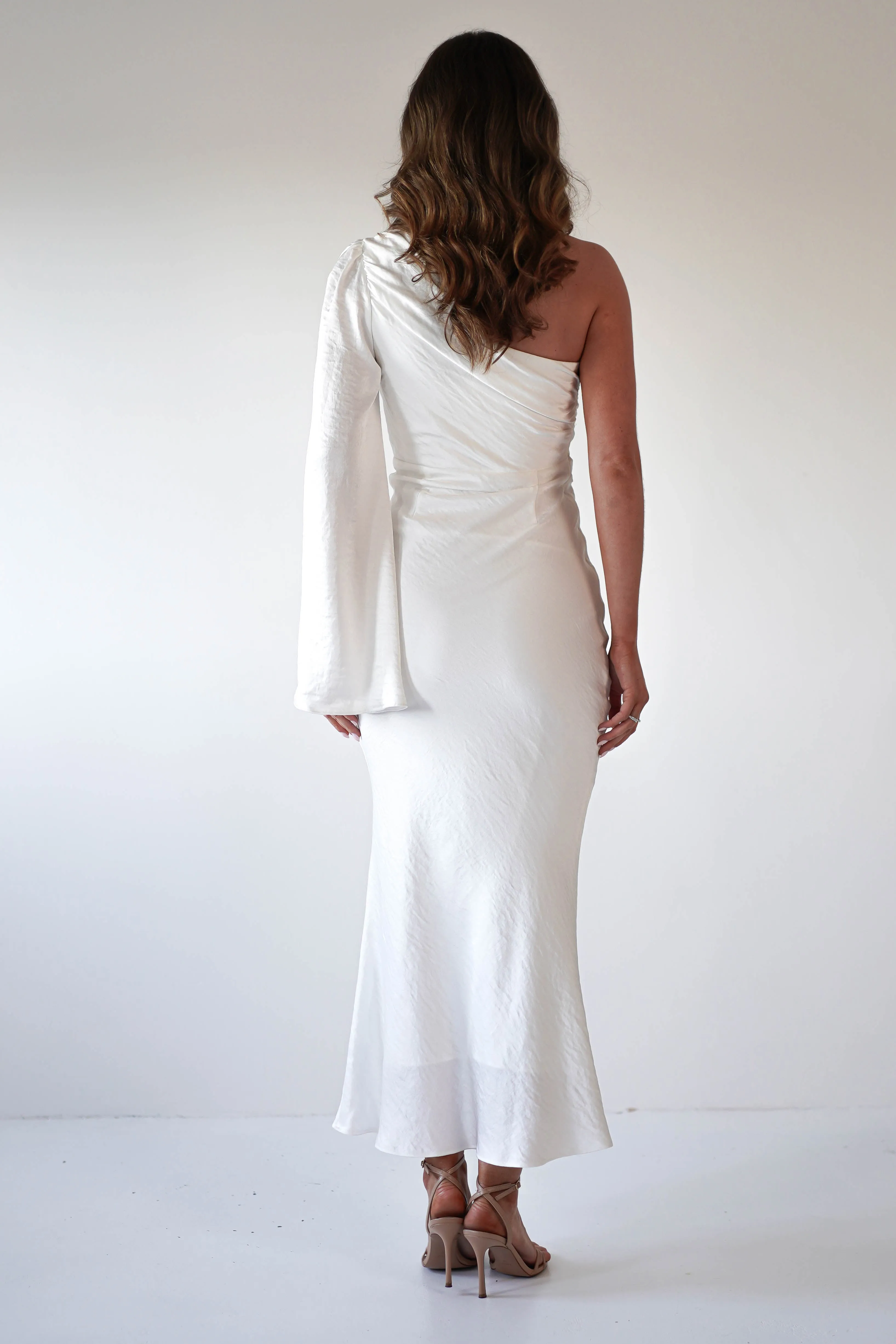 Sylvana Silky Maxi Dress | Ivory