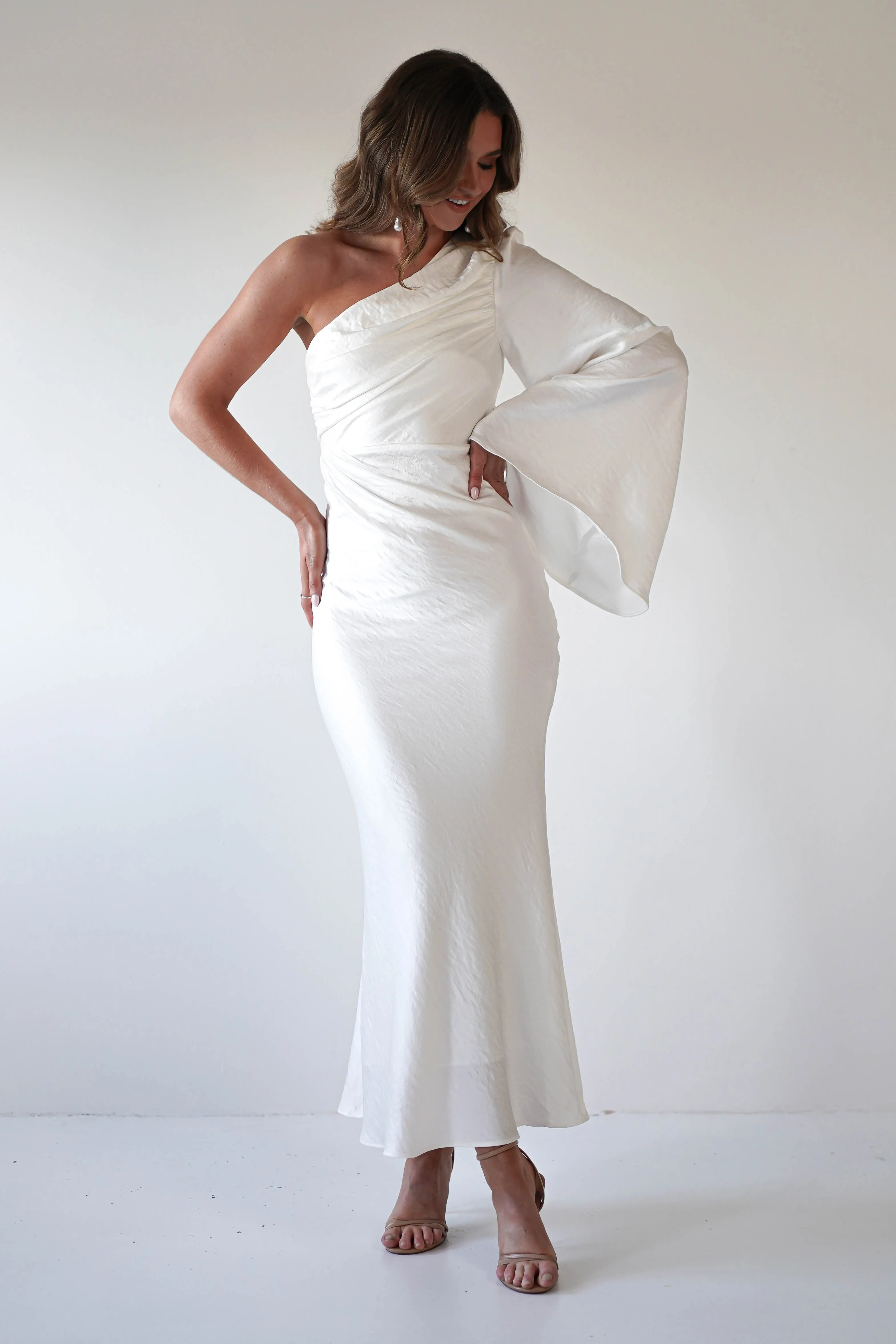 Sylvana Silky Maxi Dress | Ivory