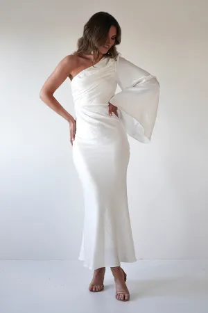 Sylvana Silky Maxi Dress | Ivory