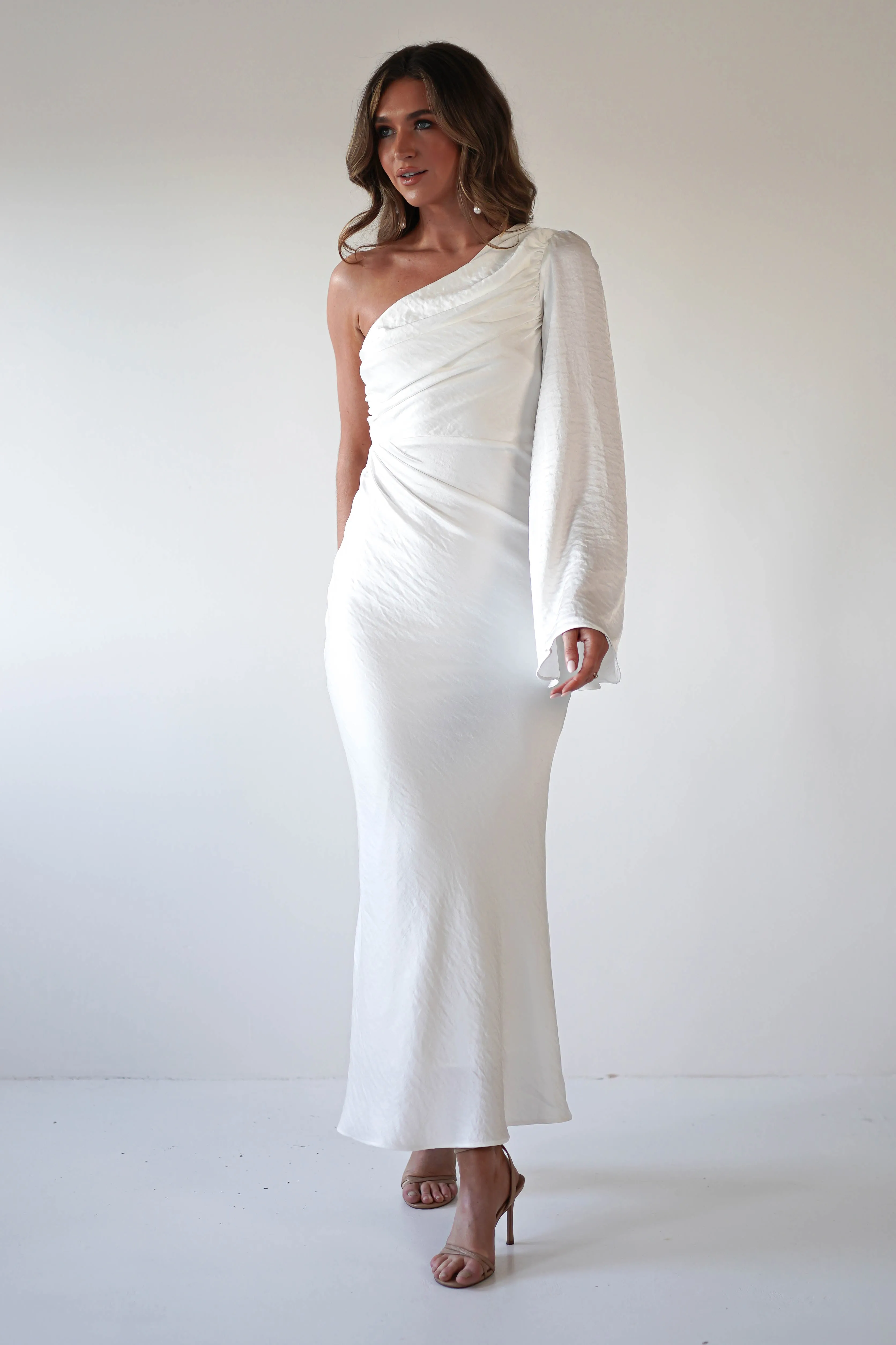Sylvana Silky Maxi Dress | Ivory
