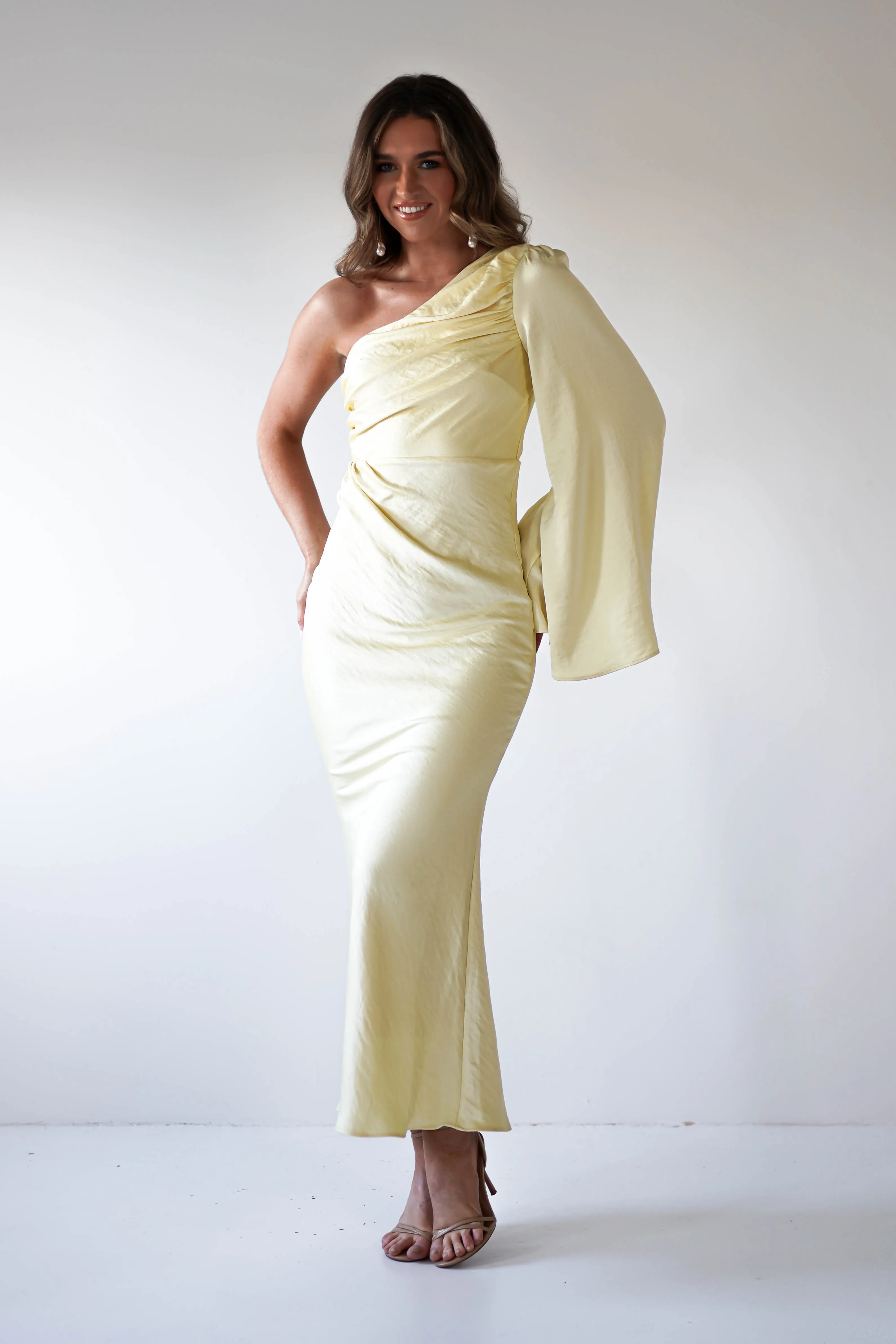 Sylvana Silky Maxi Dress | Yellow