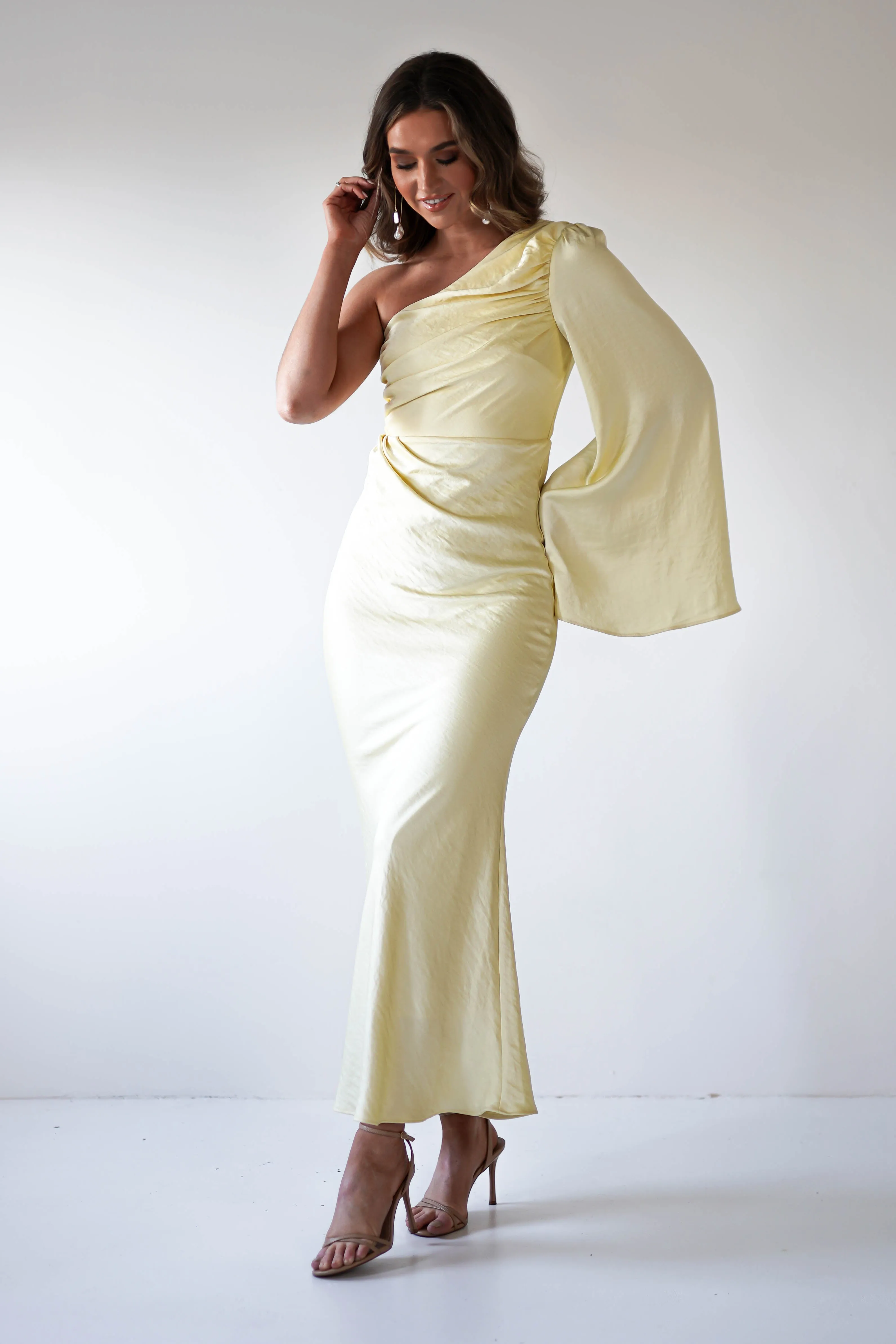 Sylvana Silky Maxi Dress | Yellow