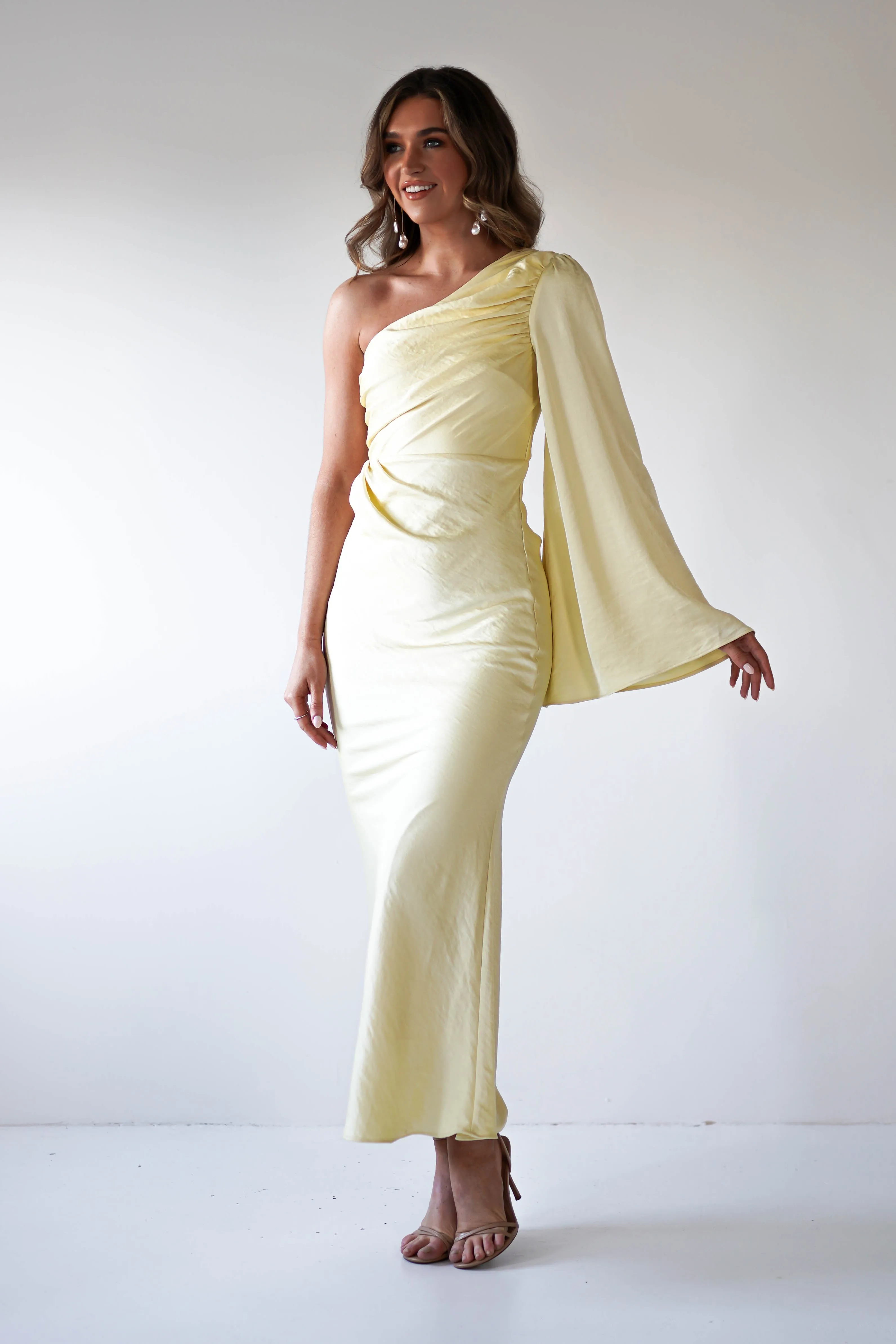 Sylvana Silky Maxi Dress | Yellow