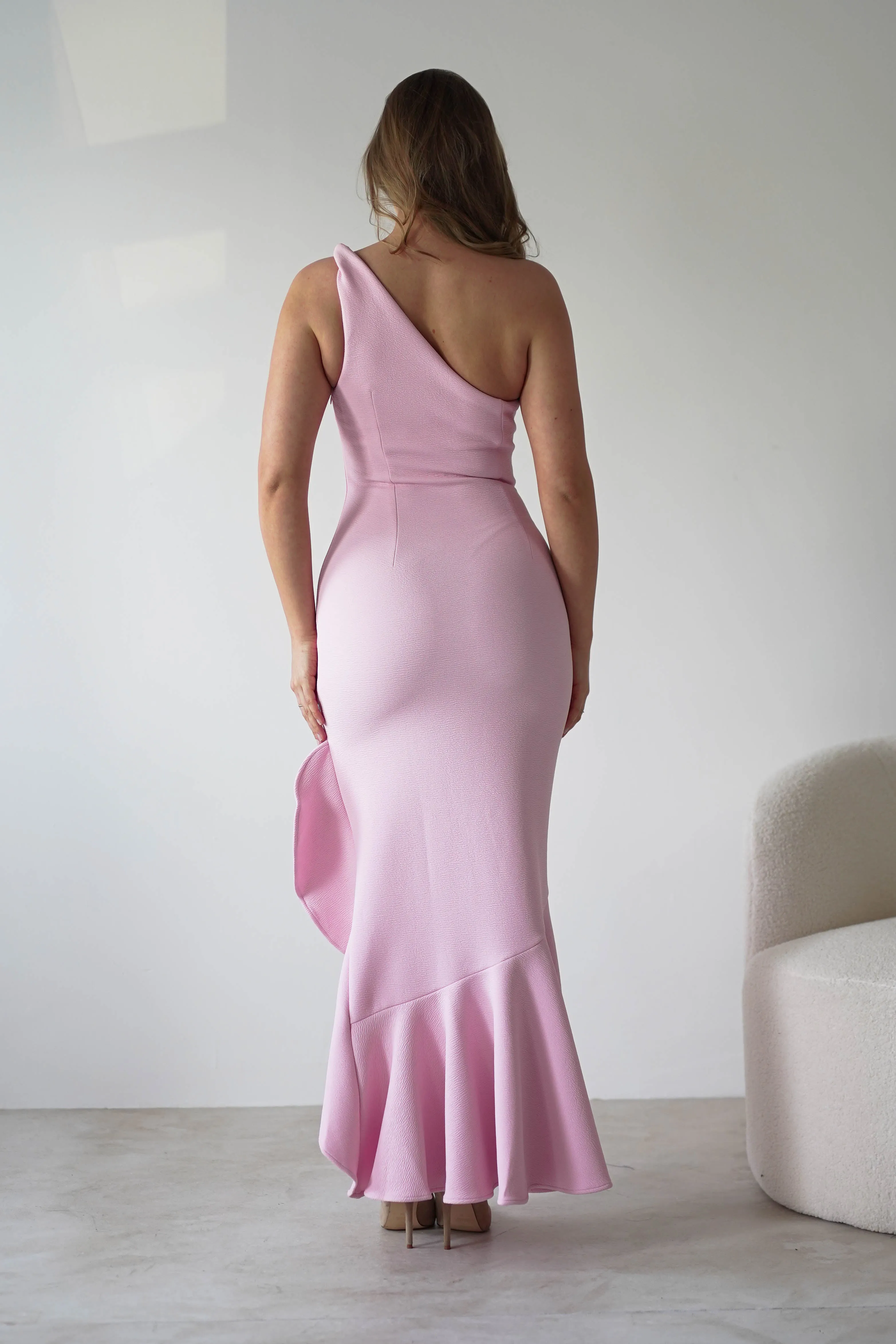 Tabitha Textured Bodycon Midaxi Dress | Pink
